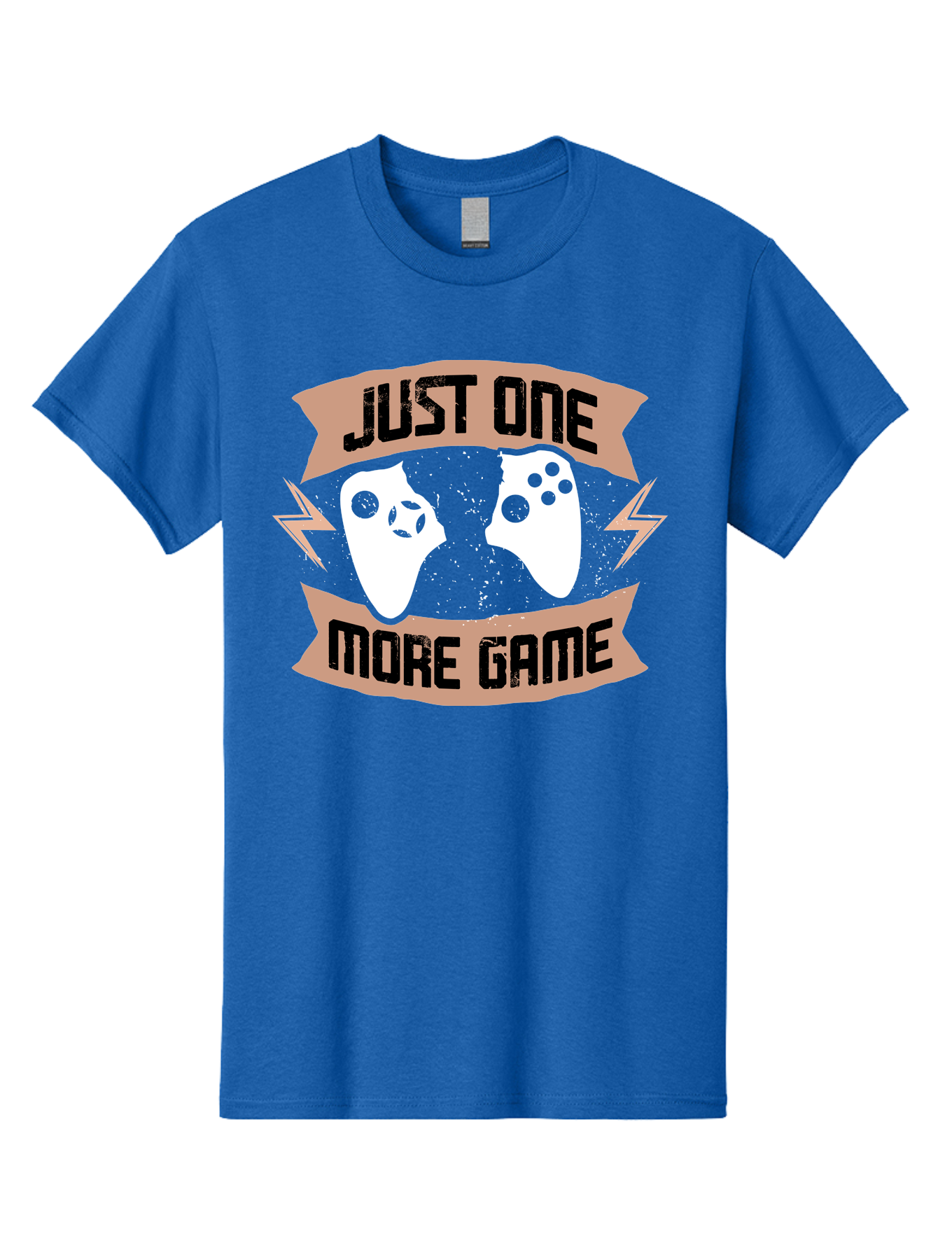 Just-One-More-Game Men'S Graphic Tee, 100% Cotton, Comfortable Casual Summer Wear, Machine Washable, Gaming Controllers, Video Game, Gaming Culture, Just One More Game, Playful Design, Gaming Quote, Retro Gaming - Aaa649 5