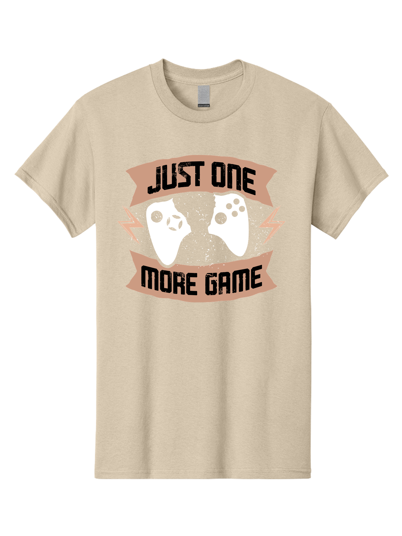Just-One-More-Game Men'S Graphic Tee, 100% Cotton, Comfortable Casual Summer Wear, Machine Washable, Gaming Controllers, Video Game, Gaming Culture, Just One More Game, Playful Design, Gaming Quote, Retro Gaming - Aaa649 27