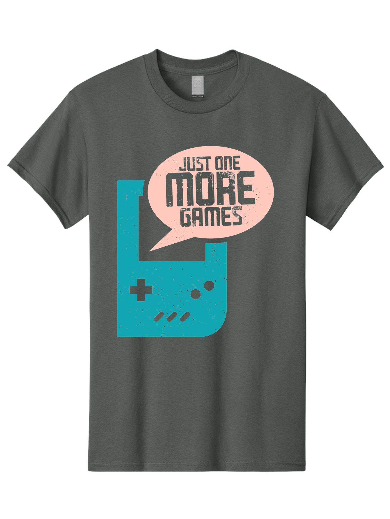 Just-One-More-Games Men'S Graphic Tee, 100% Cotton, Comfortable Casual Summer Wear, Machine Washable, Retro Gaming, Video Game Controller, Nostalgic Design, Just One More Games, Gaming Culture, Pixel Art, Retro Aesthetic, Gamer Quote, - Aaa650 15