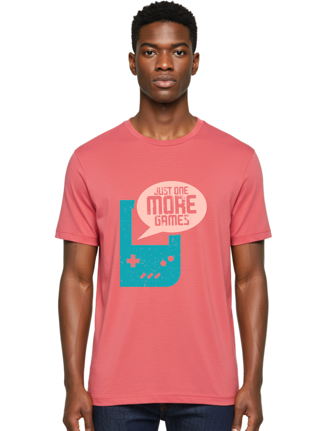Just-One-More-Games Men'S Graphic Tee, 100% Cotton, Comfortable Casual Summer Wear, Machine Washable, Retro Gaming, Video Game Controller, Nostalgic Design, Just One More Games, Gaming Culture, Pixel Art, Retro Aesthetic, Gamer Quote, - Aaa650 8