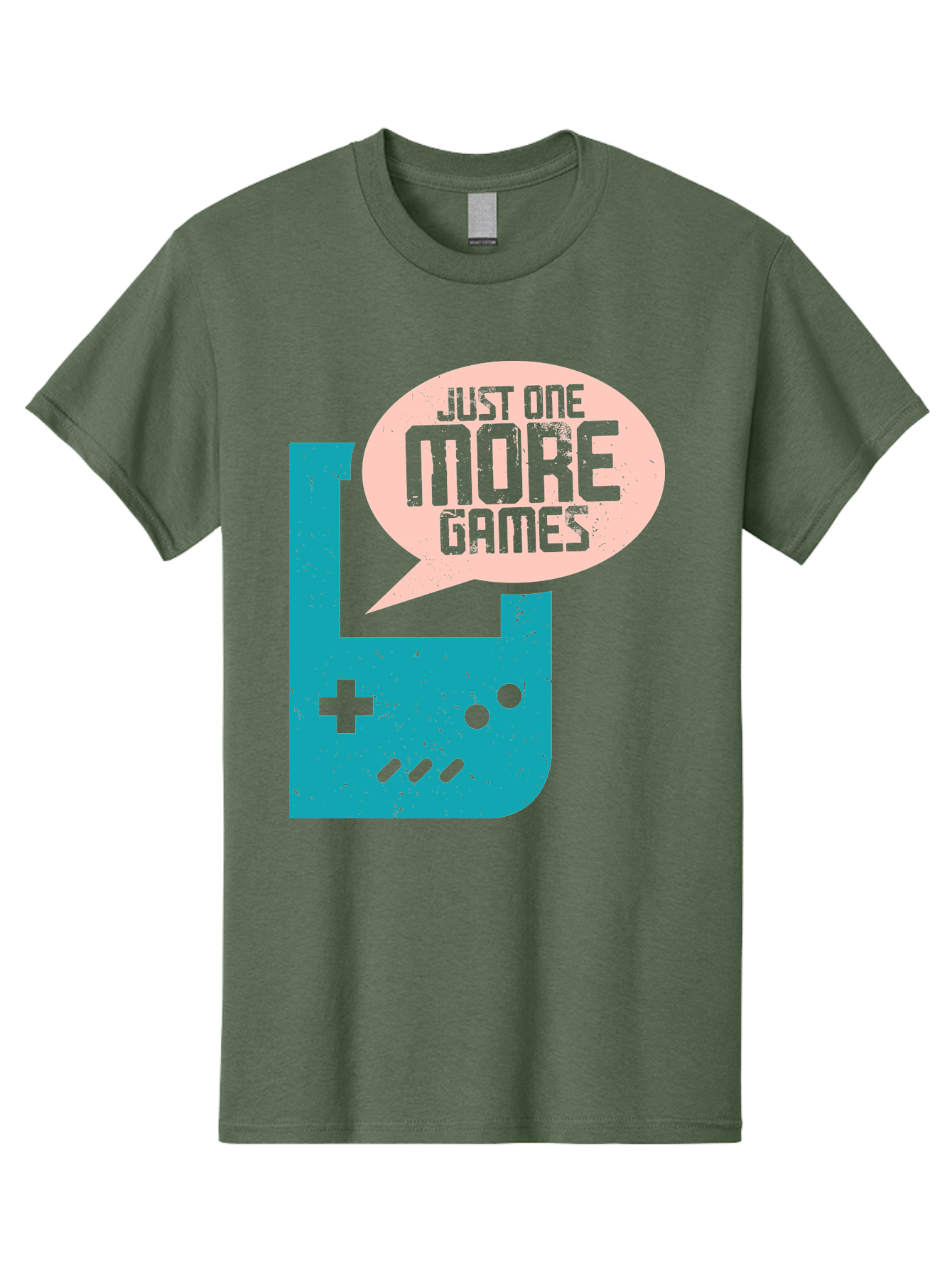 Just-One-More-Games Men'S Graphic Tee, 100% Cotton, Comfortable Casual Summer Wear, Machine Washable, Retro Gaming, Video Game Controller, Nostalgic Design, Just One More Games, Gaming Culture, Pixel Art, Retro Aesthetic, Gamer Quote, - Aaa650 3