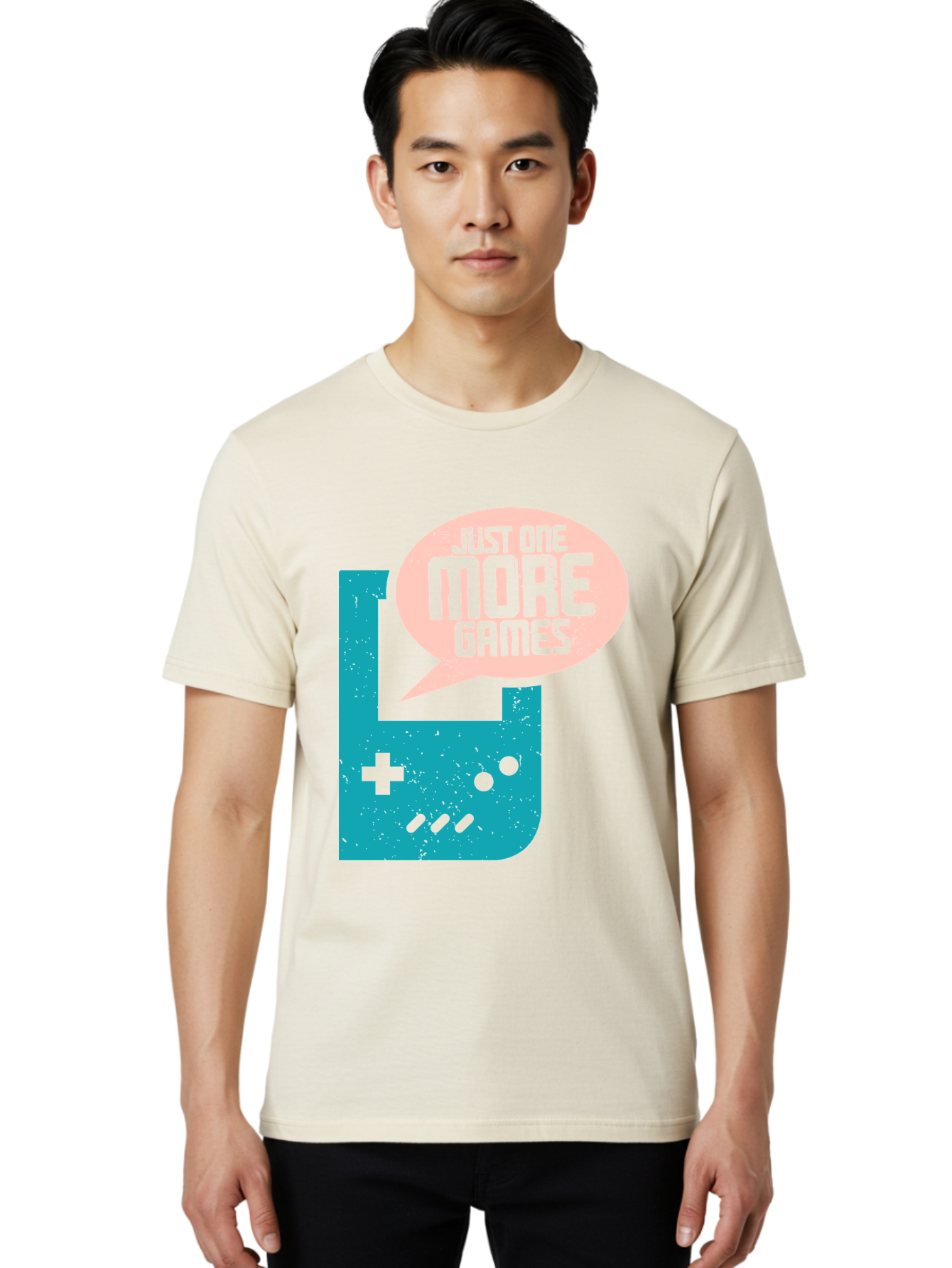Just-One-More-Games Men'S Graphic Tee, 100% Cotton, Comfortable Casual Summer Wear, Machine Washable, Retro Gaming, Video Game Controller, Nostalgic Design, Just One More Games, Gaming Culture, Pixel Art, Retro Aesthetic, Gamer Quote, - Aaa650 28