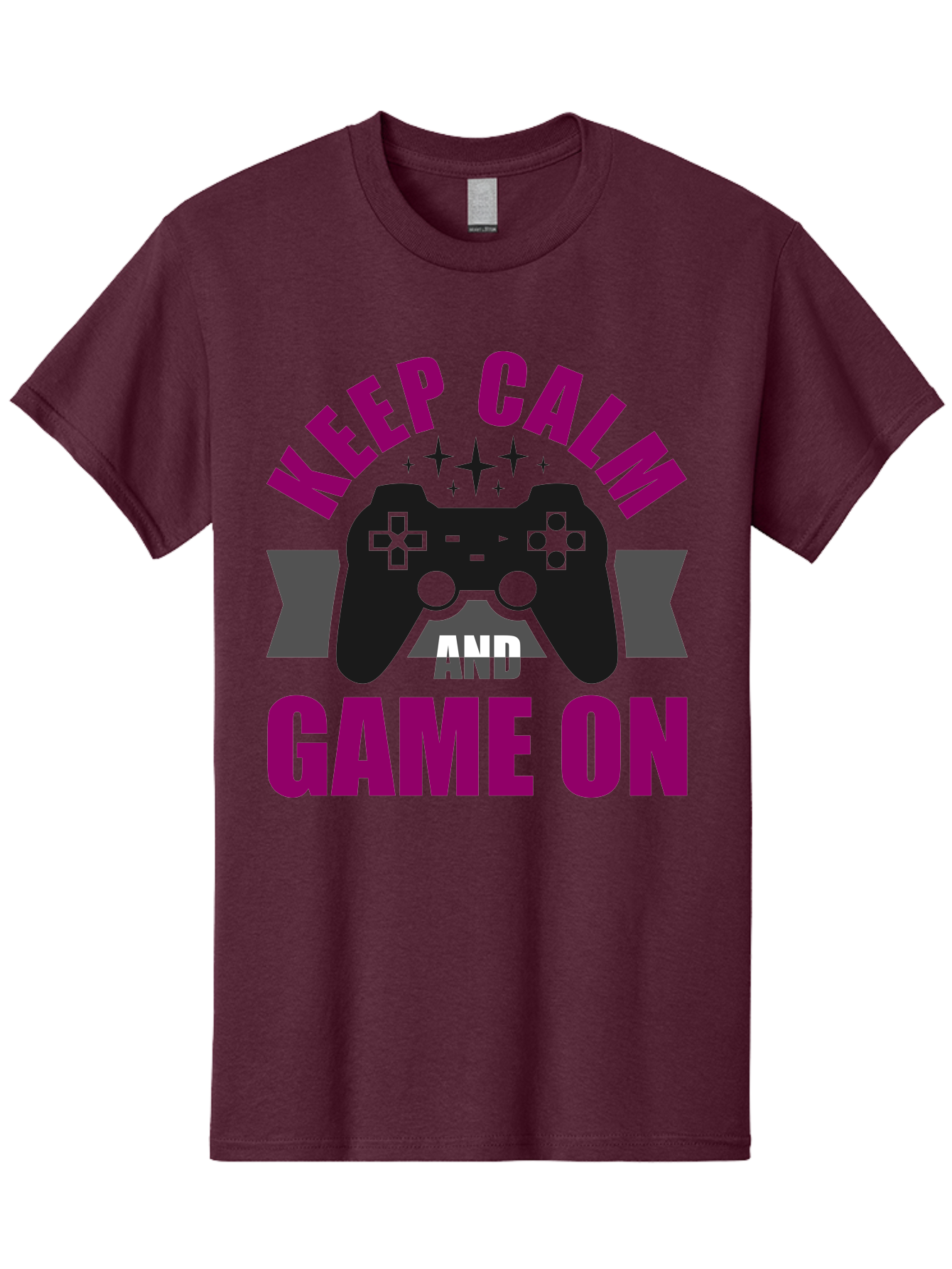Keep-Calm-And-Game-On Men'S Graphic Tee, 100% Cotton, Comfortable Casual Summer Wear, Machine Washable, Gaming Inspiration, Motivational Quote, Video Game Controller, Keep Calm, Game On, Gaming Quote, Motivational Poster, - Aaa651 21