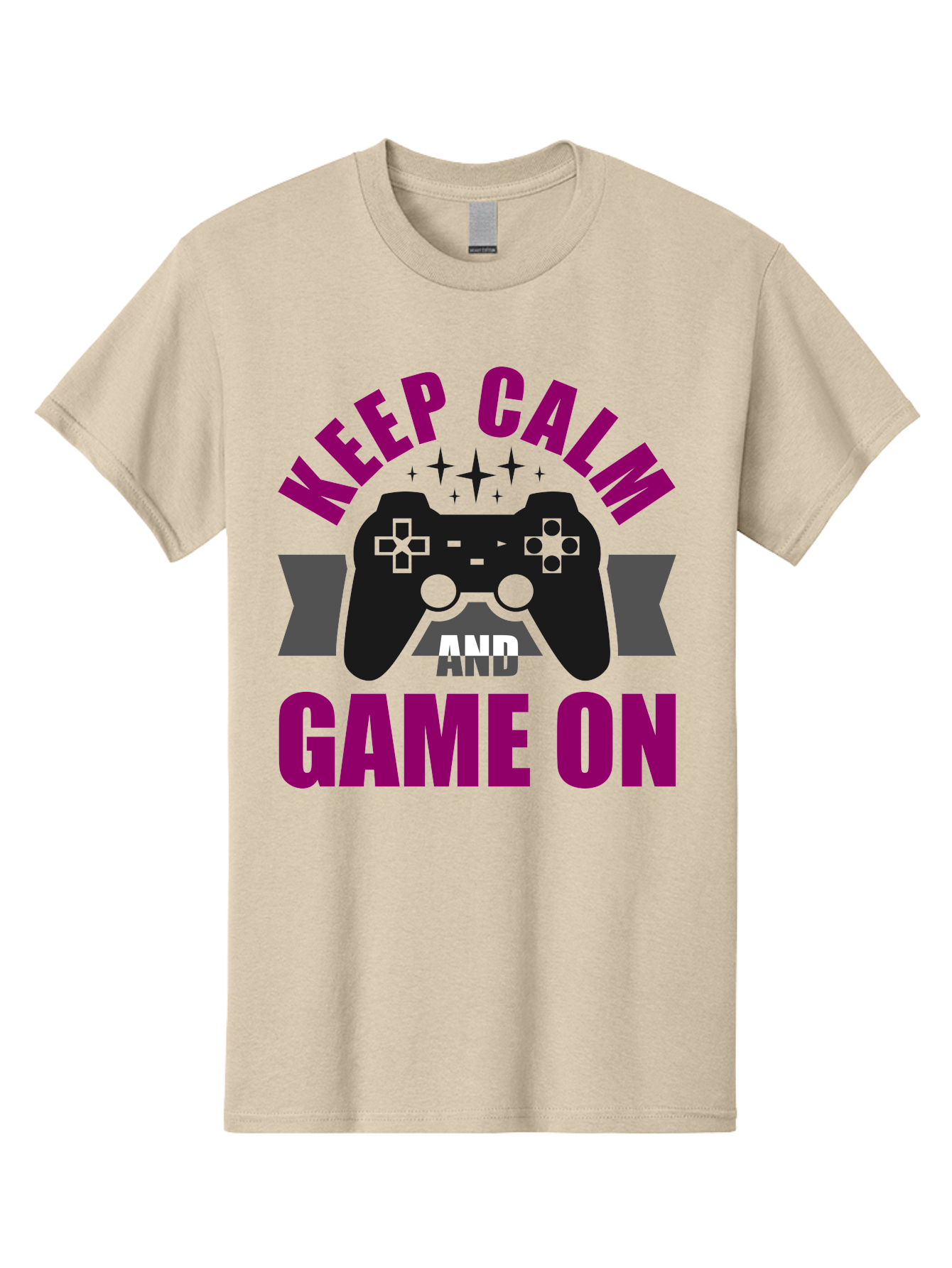 Keep-Calm-And-Game-On Men'S Graphic Tee, 100% Cotton, Comfortable Casual Summer Wear, Machine Washable, Gaming Inspiration, Motivational Quote, Video Game Controller, Keep Calm, Game On, Gaming Quote, Motivational Poster, - Aaa651 9