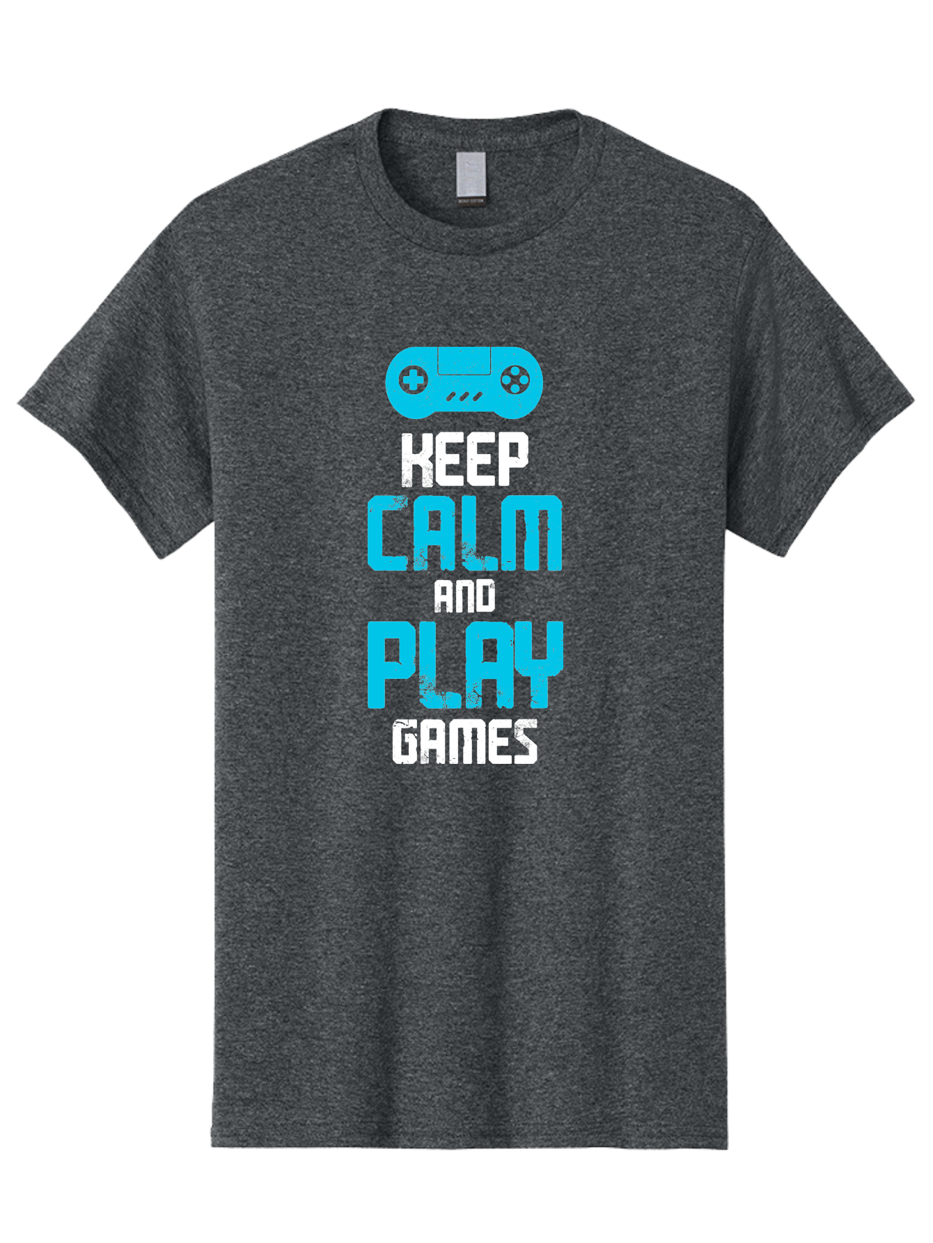 Keep-Calm-And-Play-Games Men'S Graphic Tee, 100% Cotton, Comfortable Casual Summer Wear, Machine Washable, Gaming Poster, Playful Design, Keep Calm Parody, Video Game Controller, Gamer Gift, Retro Gaming Style, Fun Typography, - Aaa652 23