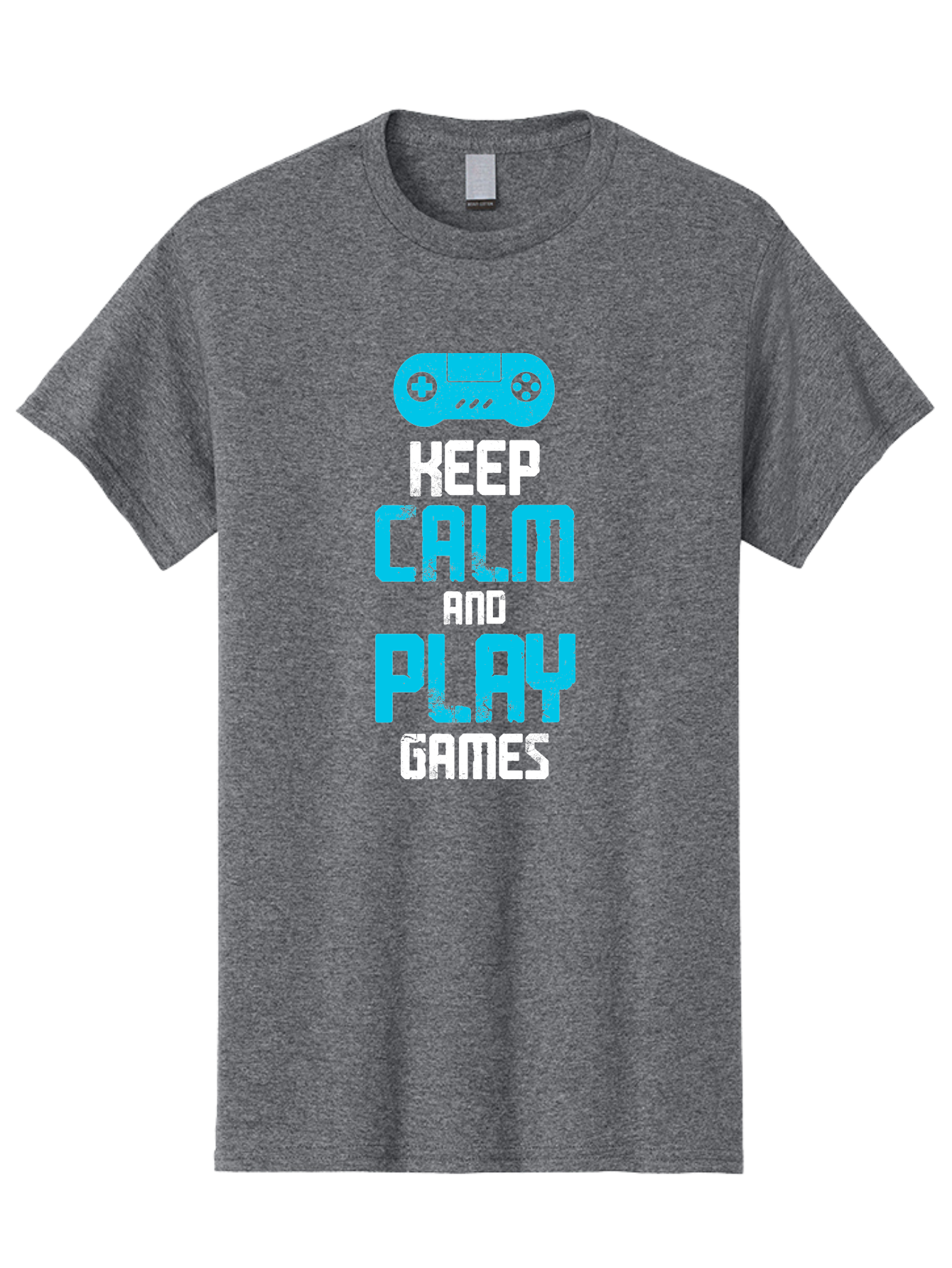Keep-Calm-And-Play-Games Men'S Graphic Tee, 100% Cotton, Comfortable Casual Summer Wear, Machine Washable, Gaming Poster, Playful Design, Keep Calm Parody, Video Game Controller, Gamer Gift, Retro Gaming Style, Fun Typography, - Aaa652 5