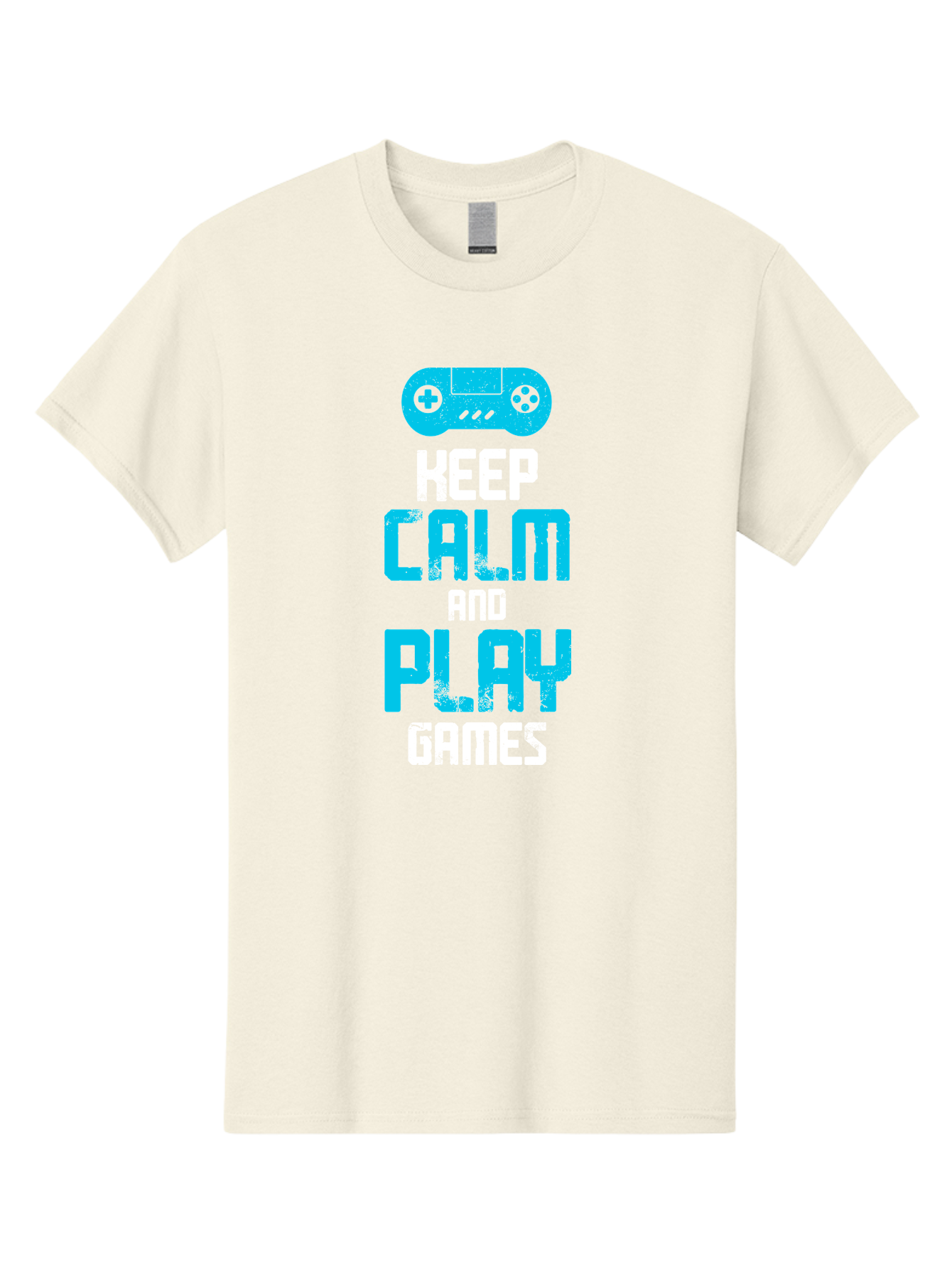 Keep-Calm-And-Play-Games Men'S Graphic Tee, 100% Cotton, Comfortable Casual Summer Wear, Machine Washable, Gaming Poster, Playful Design, Keep Calm Parody, Video Game Controller, Gamer Gift, Retro Gaming Style, Fun Typography, - Aaa652 19
