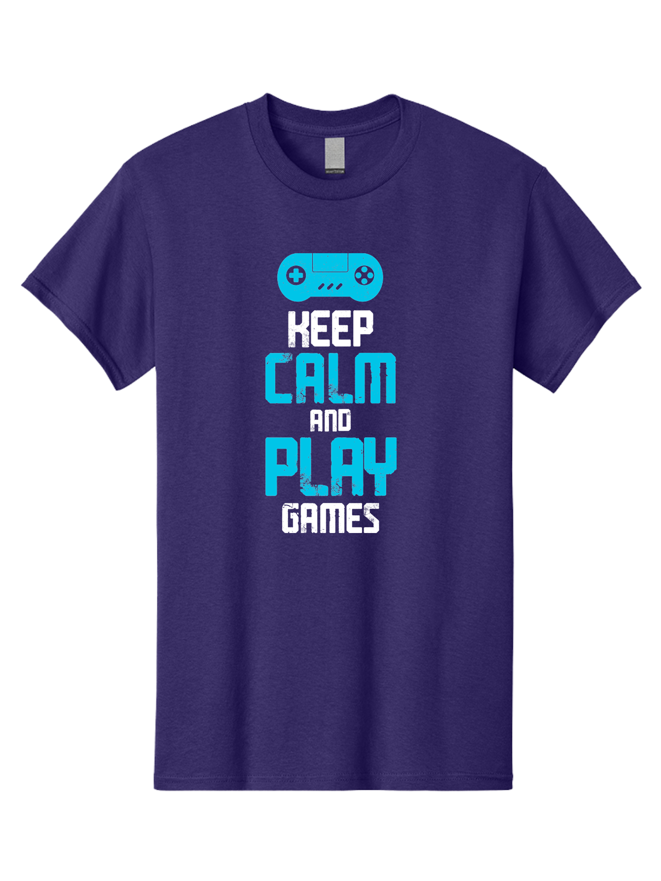 Keep-Calm-And-Play-Games Men'S Graphic Tee, 100% Cotton, Comfortable Casual Summer Wear, Machine Washable, Gaming Poster, Playful Design, Keep Calm Parody, Video Game Controller, Gamer Gift, Retro Gaming Style, Fun Typography, - Aaa652 13