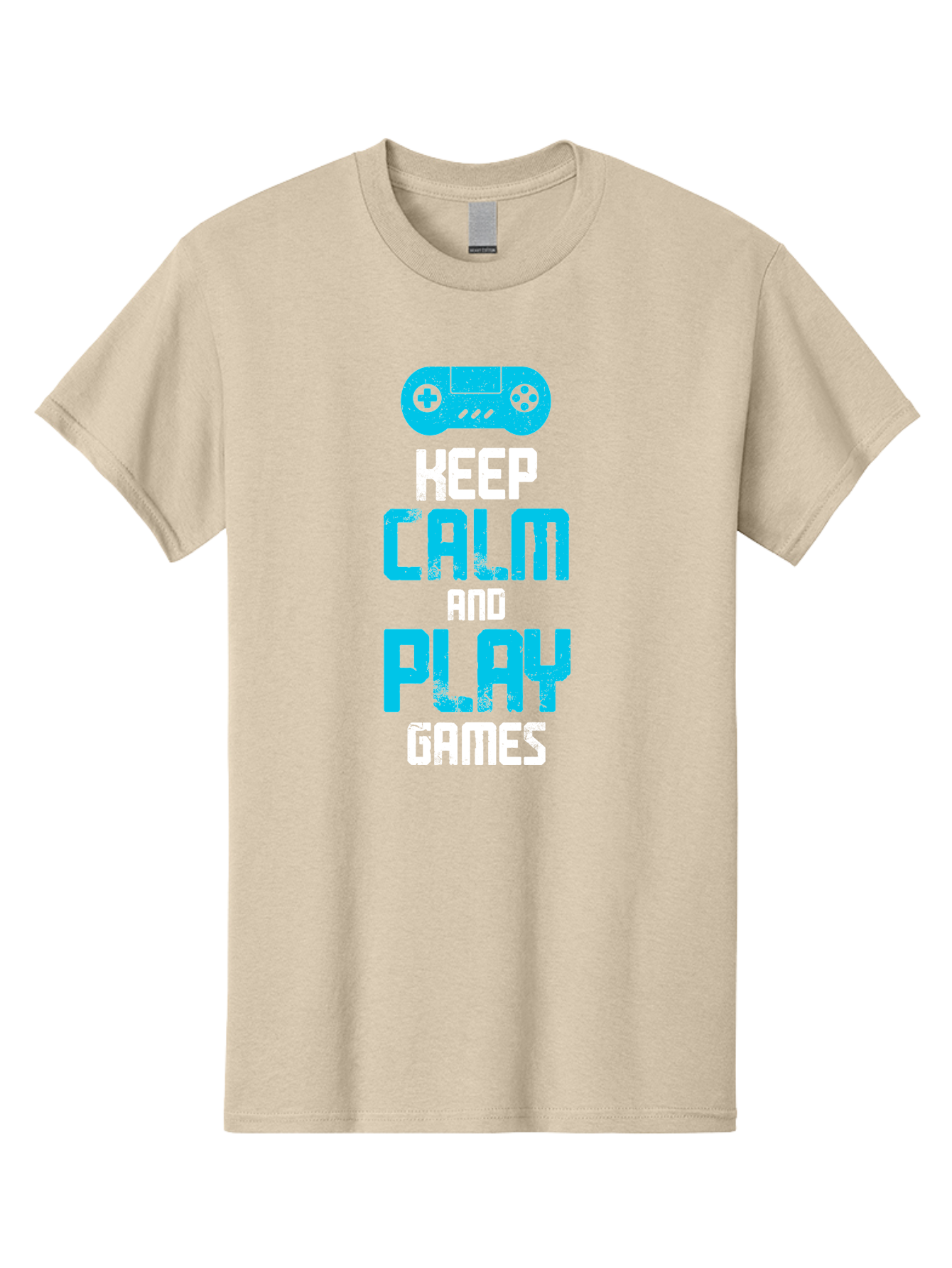 Keep-Calm-And-Play-Games Men'S Graphic Tee, 100% Cotton, Comfortable Casual Summer Wear, Machine Washable, Gaming Poster, Playful Design, Keep Calm Parody, Video Game Controller, Gamer Gift, Retro Gaming Style, Fun Typography, - Aaa652 27