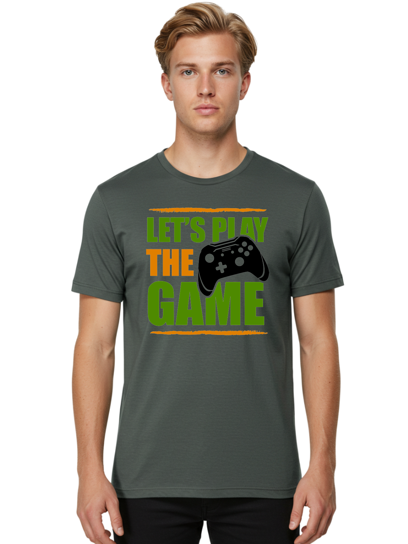Let-S-Play-Game Men'S Graphic Tee, 100% Cotton, Comfortable Casual Summer Wear, Machine Washable, Game Controller, Playful Vibe, Gaming Inspiration, Let'S Play, Fun Gaming, Video Game, Gaming Culture, Gaming Community, Game On - Aaa653 26
