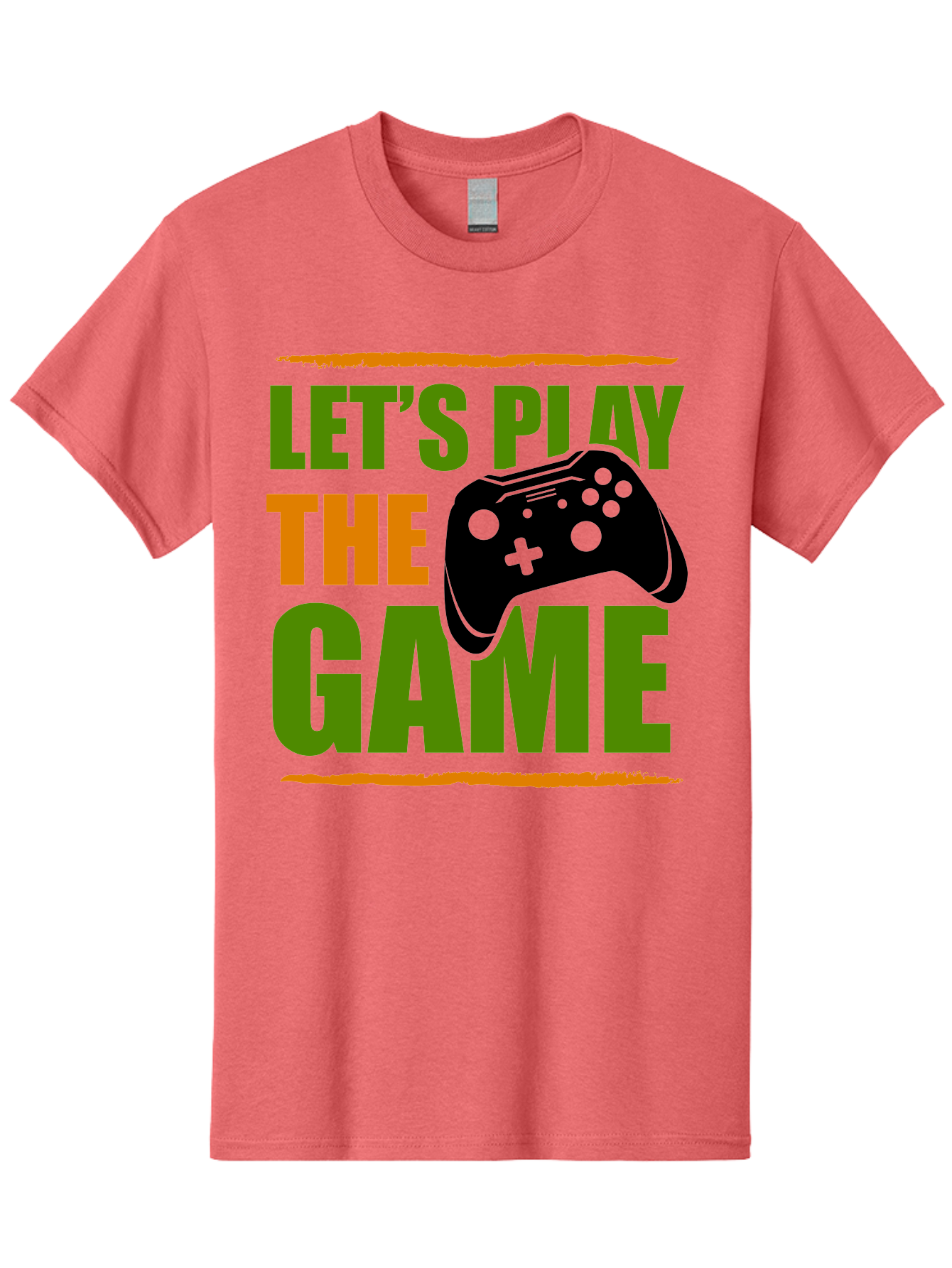 Let-S-Play-Game Men'S Graphic Tee, 100% Cotton, Comfortable Casual Summer Wear, Machine Washable, Game Controller, Playful Vibe, Gaming Inspiration, Let'S Play, Fun Gaming, Video Game, Gaming Culture, Gaming Community, Game On - Aaa653 3