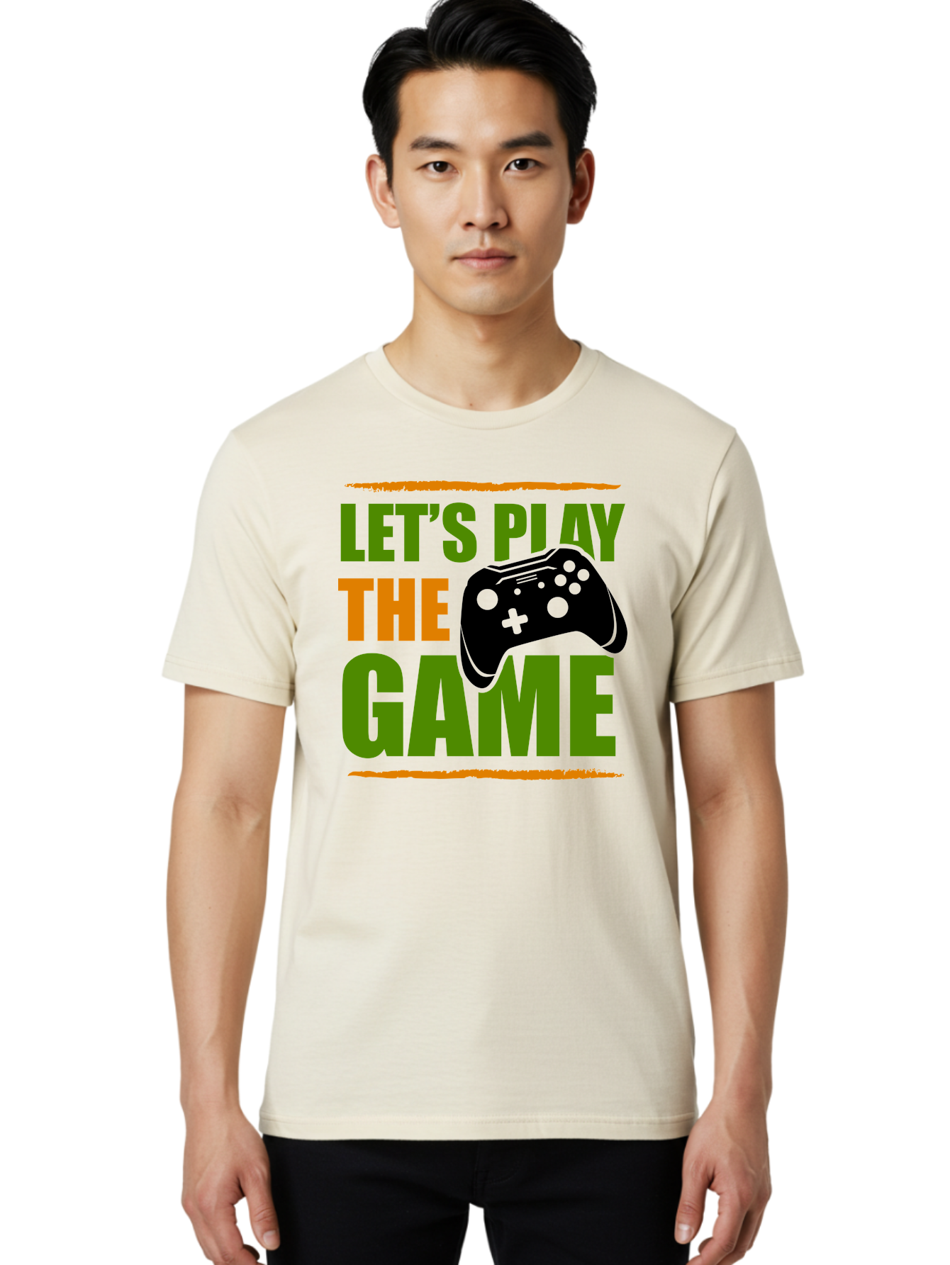 Let-S-Play-Game Men'S Graphic Tee, 100% Cotton, Comfortable Casual Summer Wear, Machine Washable, Game Controller, Playful Vibe, Gaming Inspiration, Let'S Play, Fun Gaming, Video Game, Gaming Culture, Gaming Community, Game On - Aaa653 8