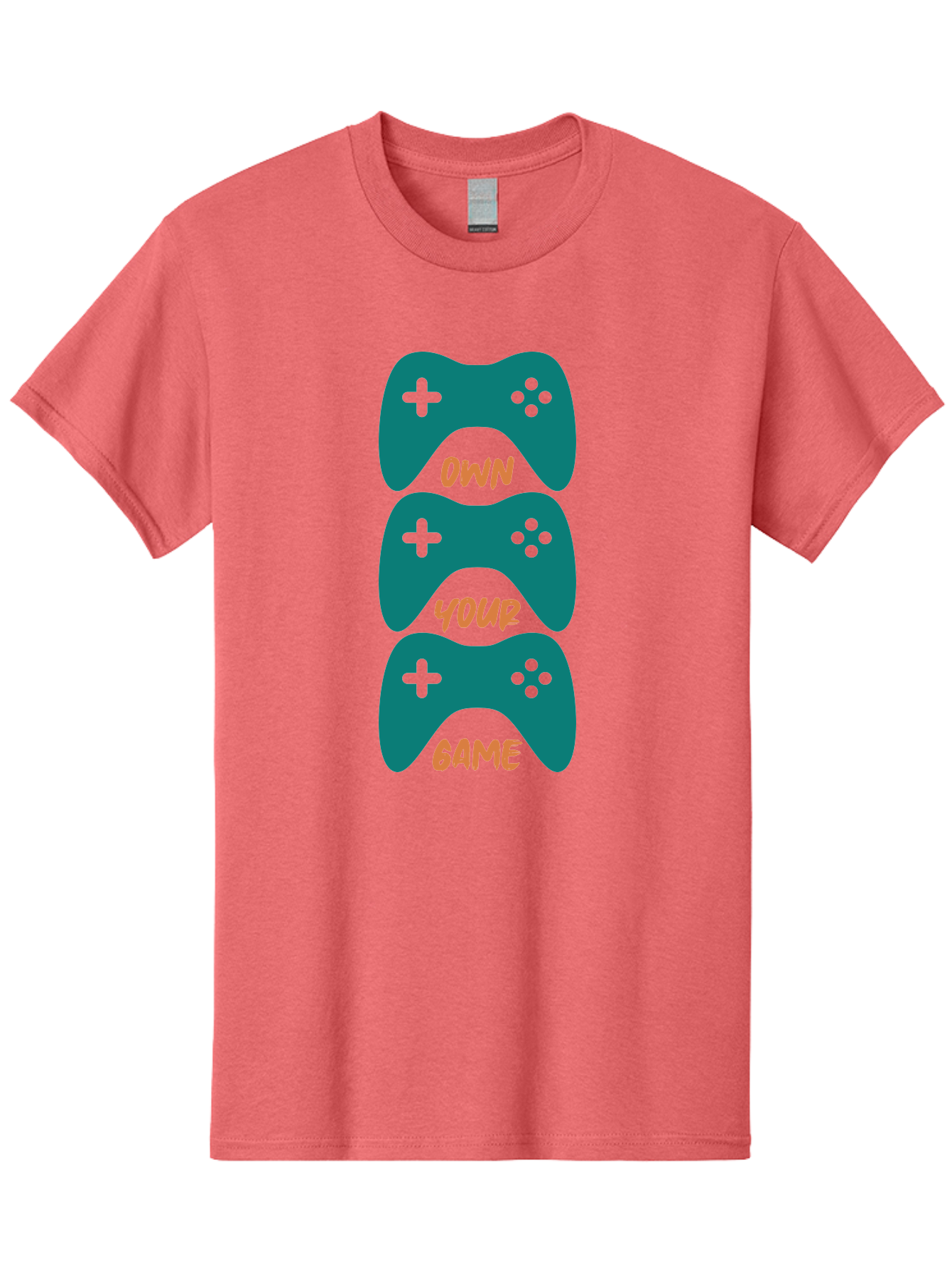 Own-Your-Game Men'S Graphic Tee, 100% Cotton, Comfortable Casual Summer Wear, Machine Washable, Video Game Controllers, Gaming, Gaming Culture, Own Your Game, Game Controllers, Playful Design, Console Gaming, Motivational Quote - Aaa655 7