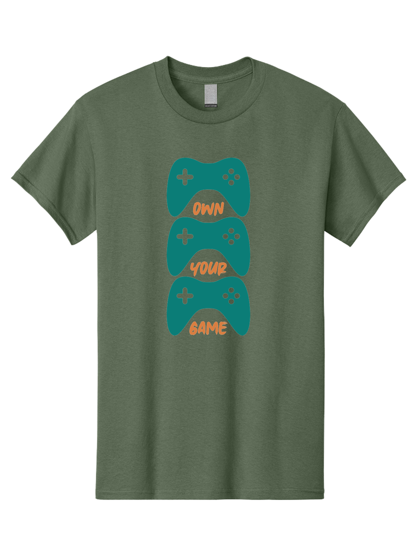 Own-Your-Game Men'S Graphic Tee, 100% Cotton, Comfortable Casual Summer Wear, Machine Washable, Video Game Controllers, Gaming, Gaming Culture, Own Your Game, Game Controllers, Playful Design, Console Gaming, Motivational Quote - Aaa655 19