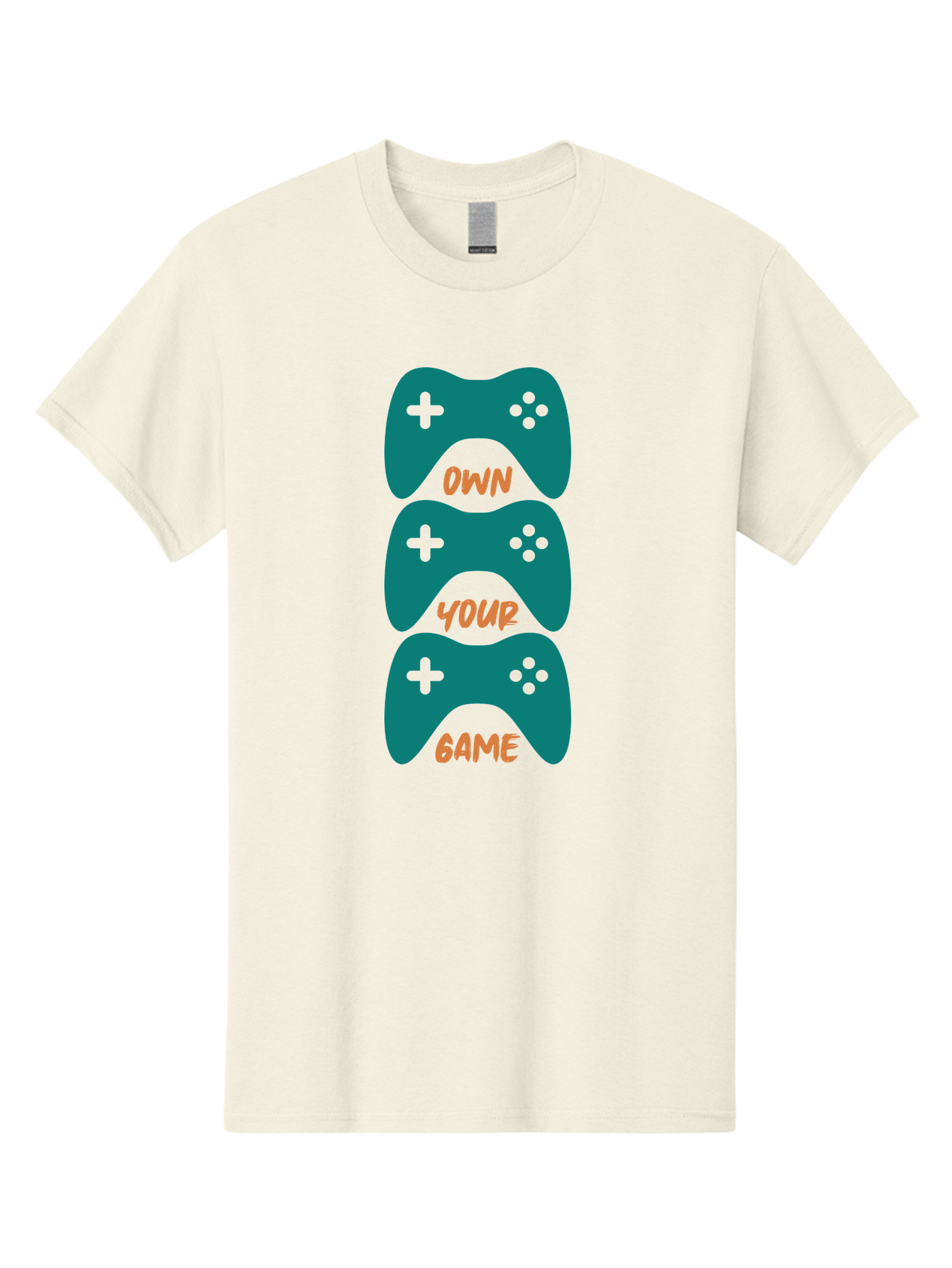 Own-Your-Game Men'S Graphic Tee, 100% Cotton, Comfortable Casual Summer Wear, Machine Washable, Video Game Controllers, Gaming, Gaming Culture, Own Your Game, Game Controllers, Playful Design, Console Gaming, Motivational Quote - Aaa655 9