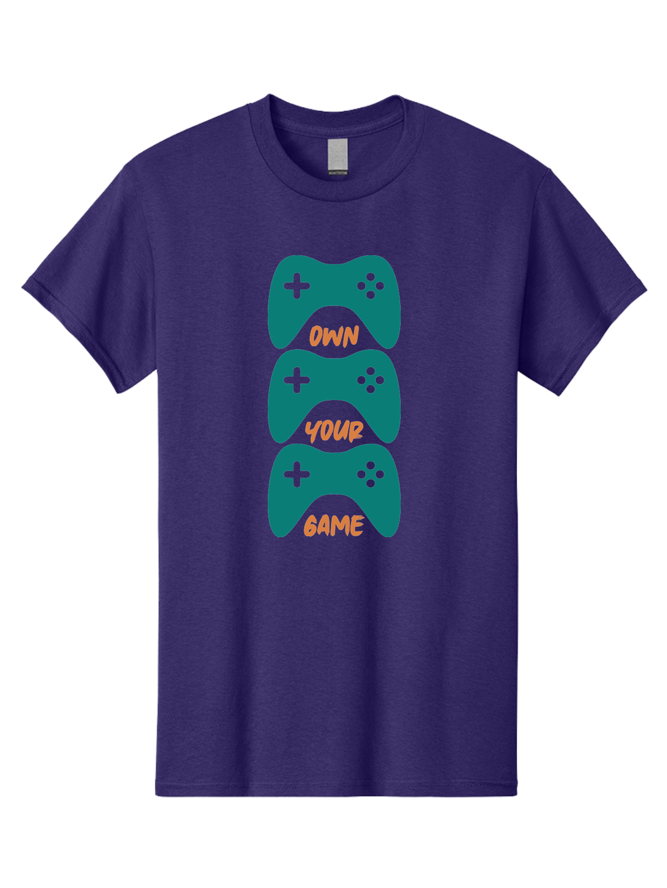 Own-Your-Game Men'S Graphic Tee, 100% Cotton, Comfortable Casual Summer Wear, Machine Washable, Video Game Controllers, Gaming, Gaming Culture, Own Your Game, Game Controllers, Playful Design, Console Gaming, Motivational Quote - Aaa655 21