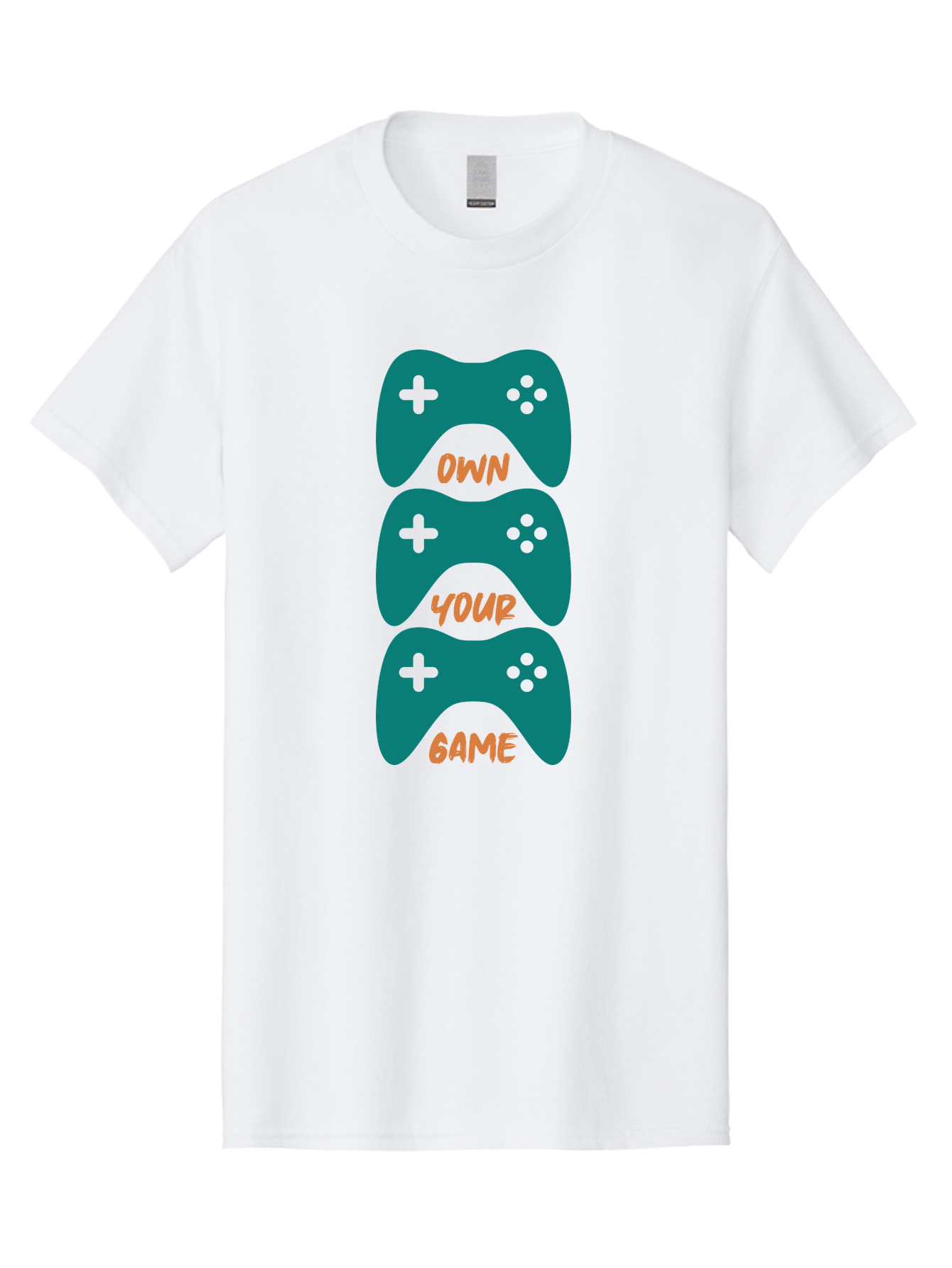 Own-Your-Game Men'S Graphic Tee, 100% Cotton, Comfortable Casual Summer Wear, Machine Washable, Video Game Controllers, Gaming, Gaming Culture, Own Your Game, Game Controllers, Playful Design, Console Gaming, Motivational Quote - Aaa655 13