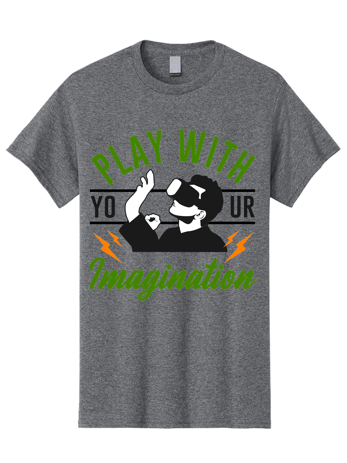 Play-With-Your-Imagination Men'S Graphic Tee, 100% Cotton, Comfortable Casual Summer Wear, Machine Washable, Virtual Reality Experience, Gaming Technology, Futuristic Entertainment, Immersive World, Creative Freedom, Innovative Design, - Aaa656 19