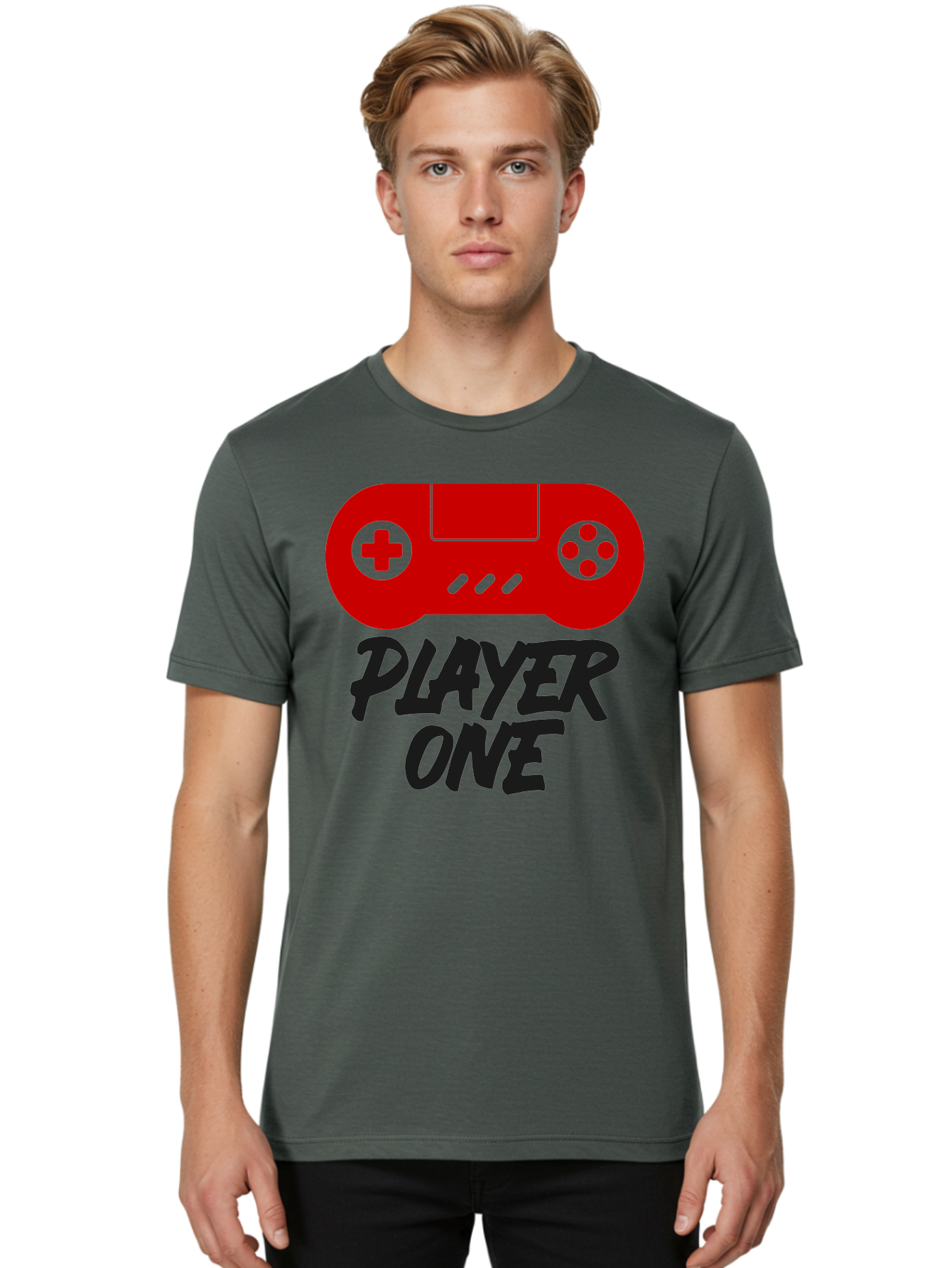 Player-One Men'S Graphic Tee, 100% Cotton, Comfortable Casual Summer Wear, Machine Washable, Retro Video Game, Vintage Gaming, Player One, Classic Console, Gaming Nostalgia, Pixel Art, Retro Aesthetic, Graphic Design - Aaa657 14