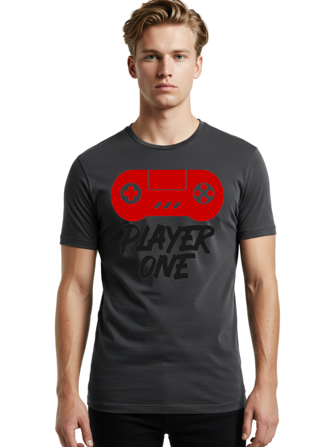 Player-One Men'S Graphic Tee, 100% Cotton, Comfortable Casual Summer Wear, Machine Washable, Retro Video Game, Vintage Gaming, Player One, Classic Console, Gaming Nostalgia, Pixel Art, Retro Aesthetic, Graphic Design - Aaa657 20
