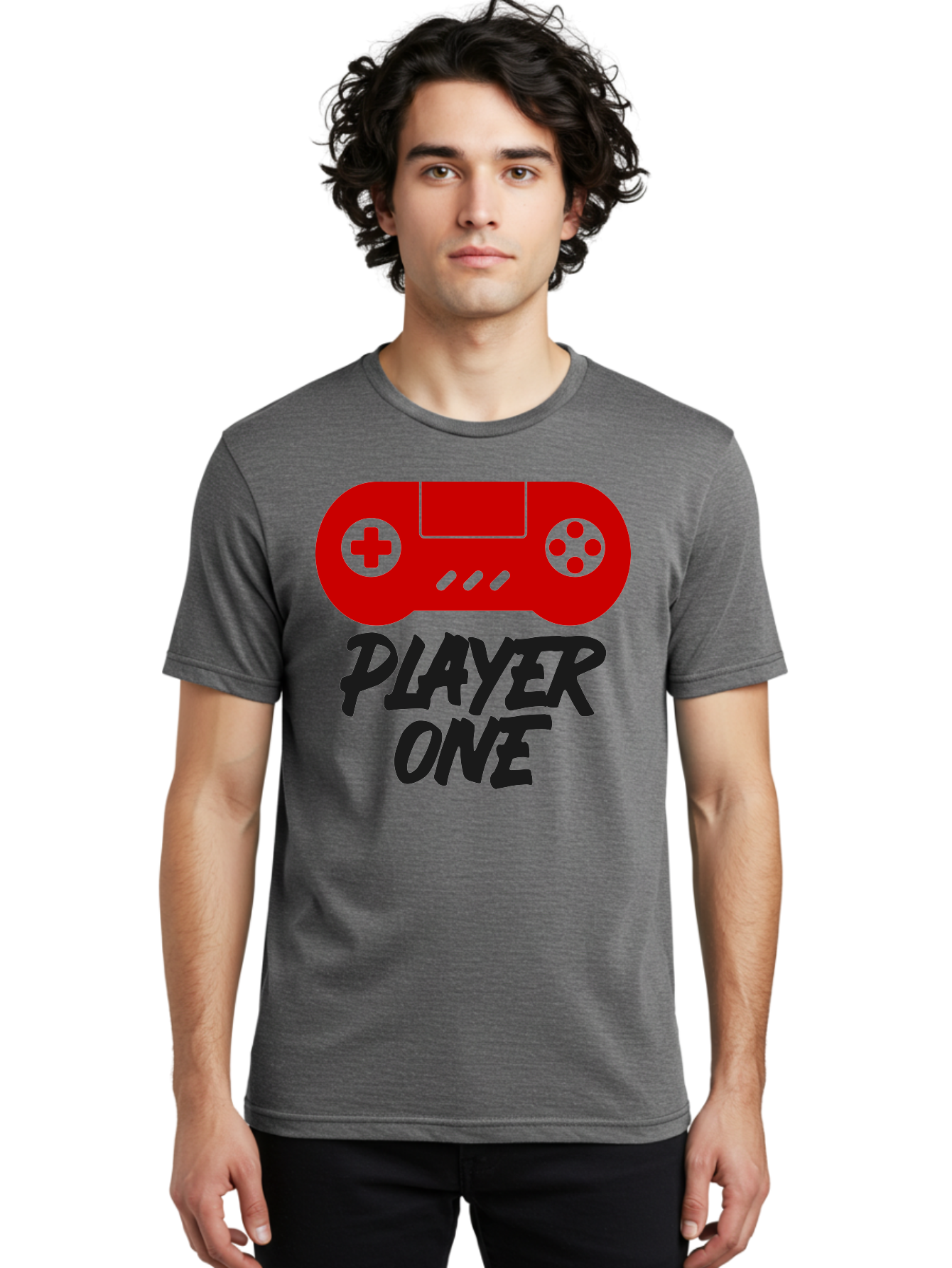 Player-One Men'S Graphic Tee, 100% Cotton, Comfortable Casual Summer Wear, Machine Washable, Retro Video Game, Vintage Gaming, Player One, Classic Console, Gaming Nostalgia, Pixel Art, Retro Aesthetic, Graphic Design - Aaa657 10