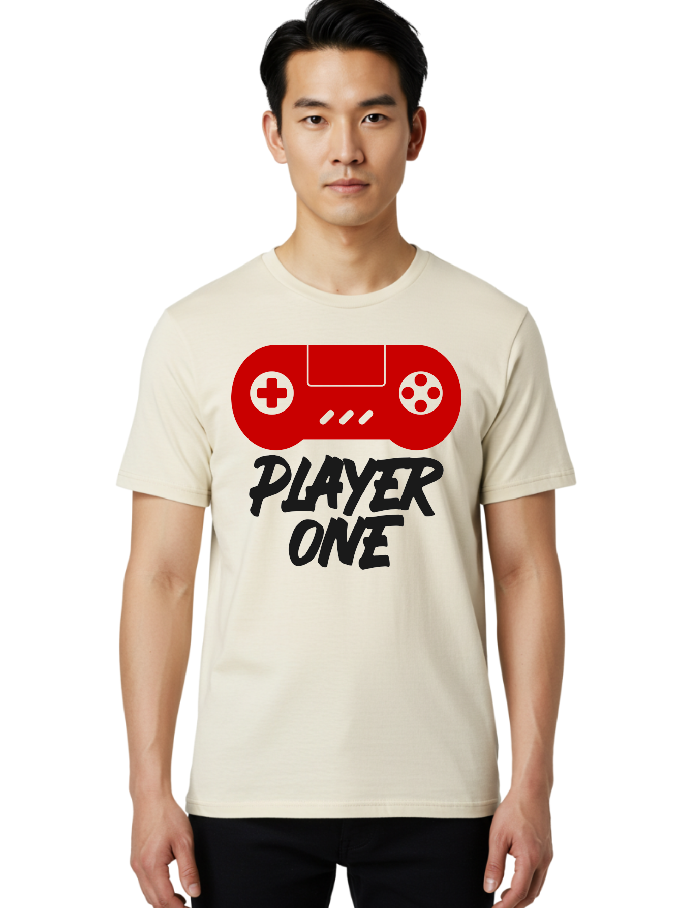 Player-One Men'S Graphic Tee, 100% Cotton, Comfortable Casual Summer Wear, Machine Washable, Retro Video Game, Vintage Gaming, Player One, Classic Console, Gaming Nostalgia, Pixel Art, Retro Aesthetic, Graphic Design - Aaa657 6