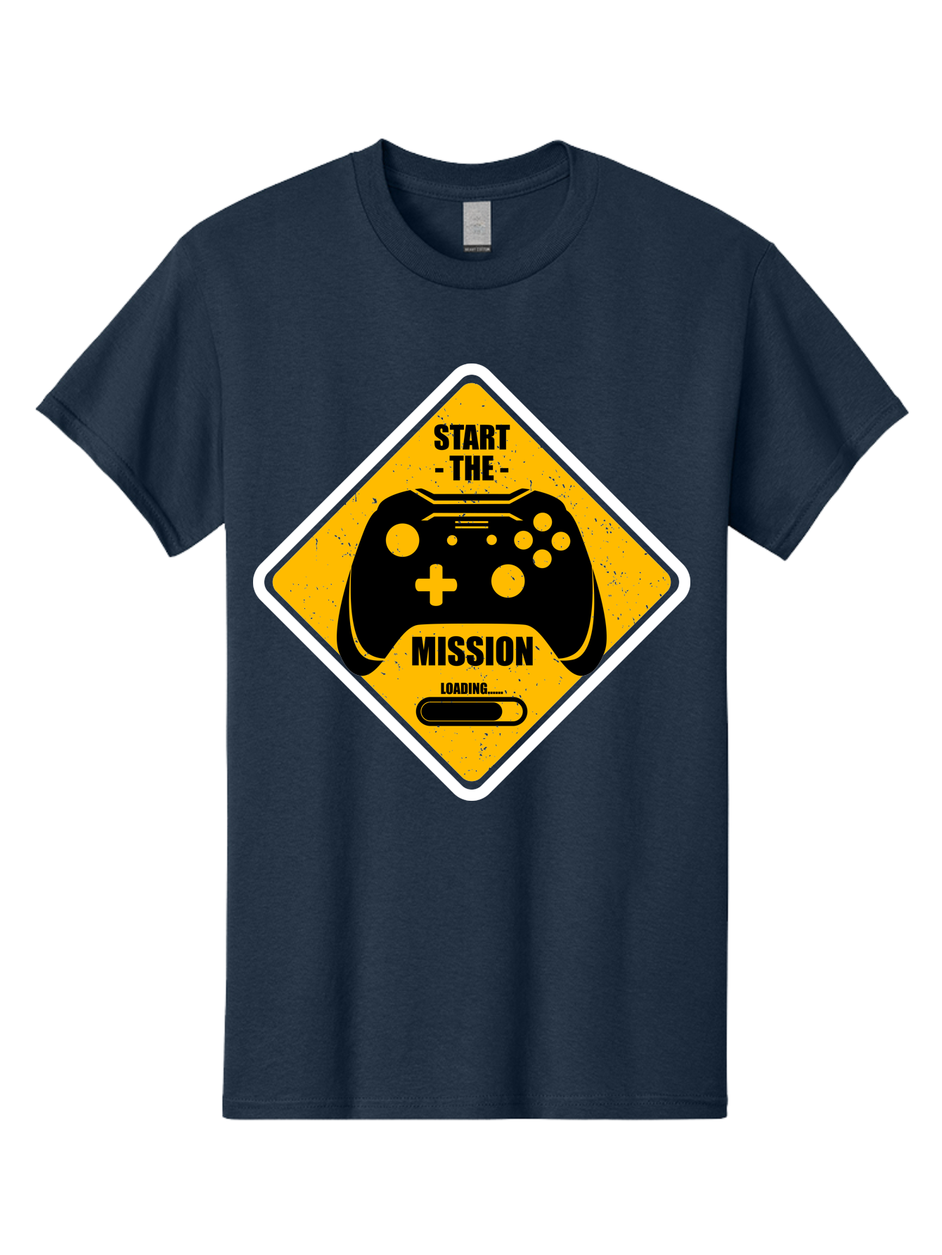 Start-The-Mission Men'S Graphic Tee, 100% Cotton, Comfortable Casual Summer Wear, Machine Washable, Video Game Controller, Gaming Mission, Start The Mission, Loading Screen, Game Loading, Gaming Theme, Black Controller - Aaa660 27