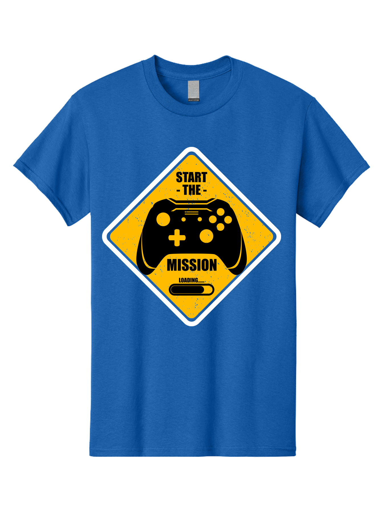 Start-The-Mission Men'S Graphic Tee, 100% Cotton, Comfortable Casual Summer Wear, Machine Washable, Video Game Controller, Gaming Mission, Start The Mission, Loading Screen, Game Loading, Gaming Theme, Black Controller - Aaa660 9