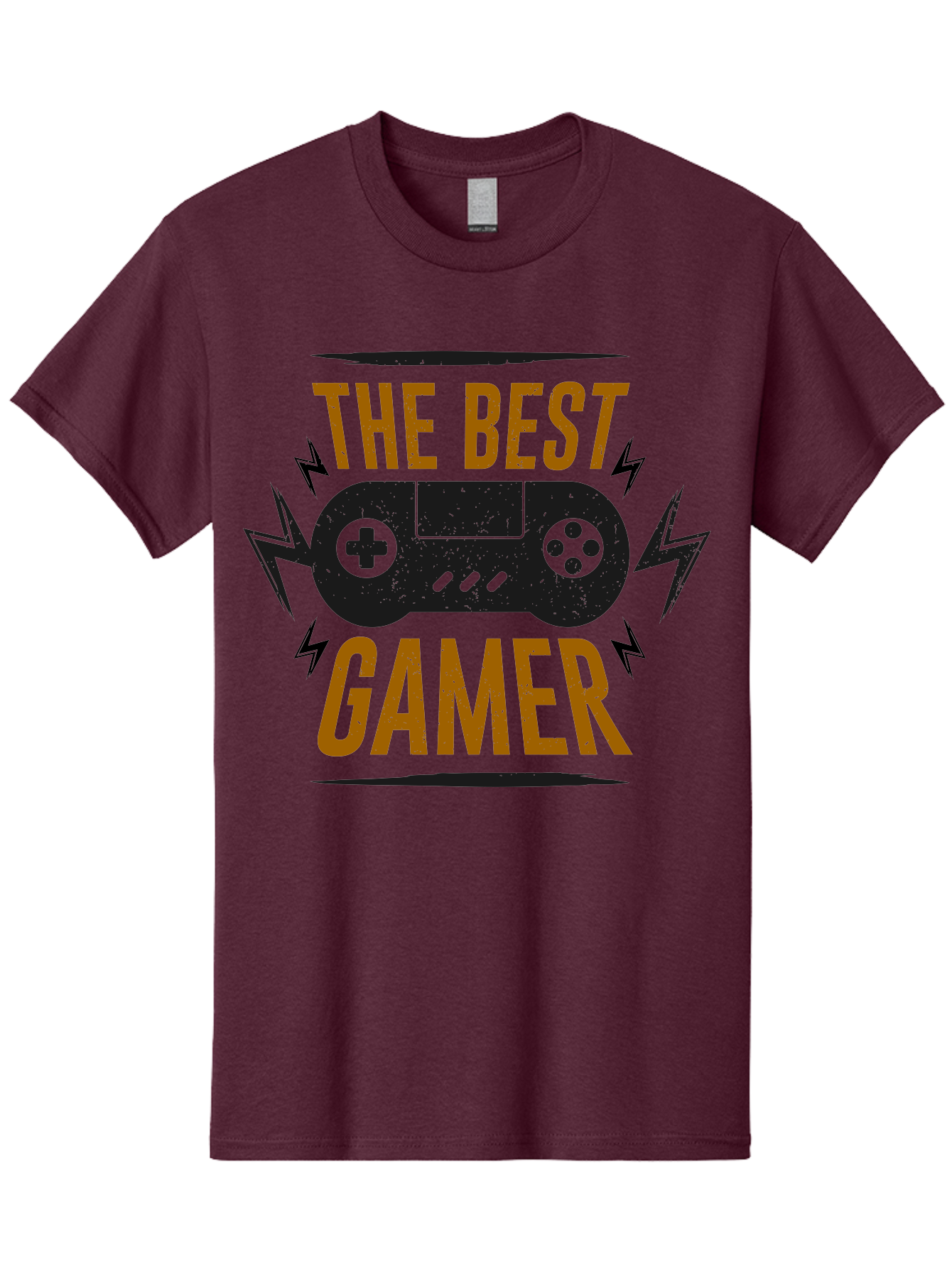 The-Best-Gamer Men'S Graphic Tee, 100% Cotton, Comfortable Casual Summer Wear, Machine Washable, Gaming Controller, Video Games, Gamer Culture, Retro Gaming, Gaming Graphics, Bold Typography, Lightning Bolts - Aaa662 5