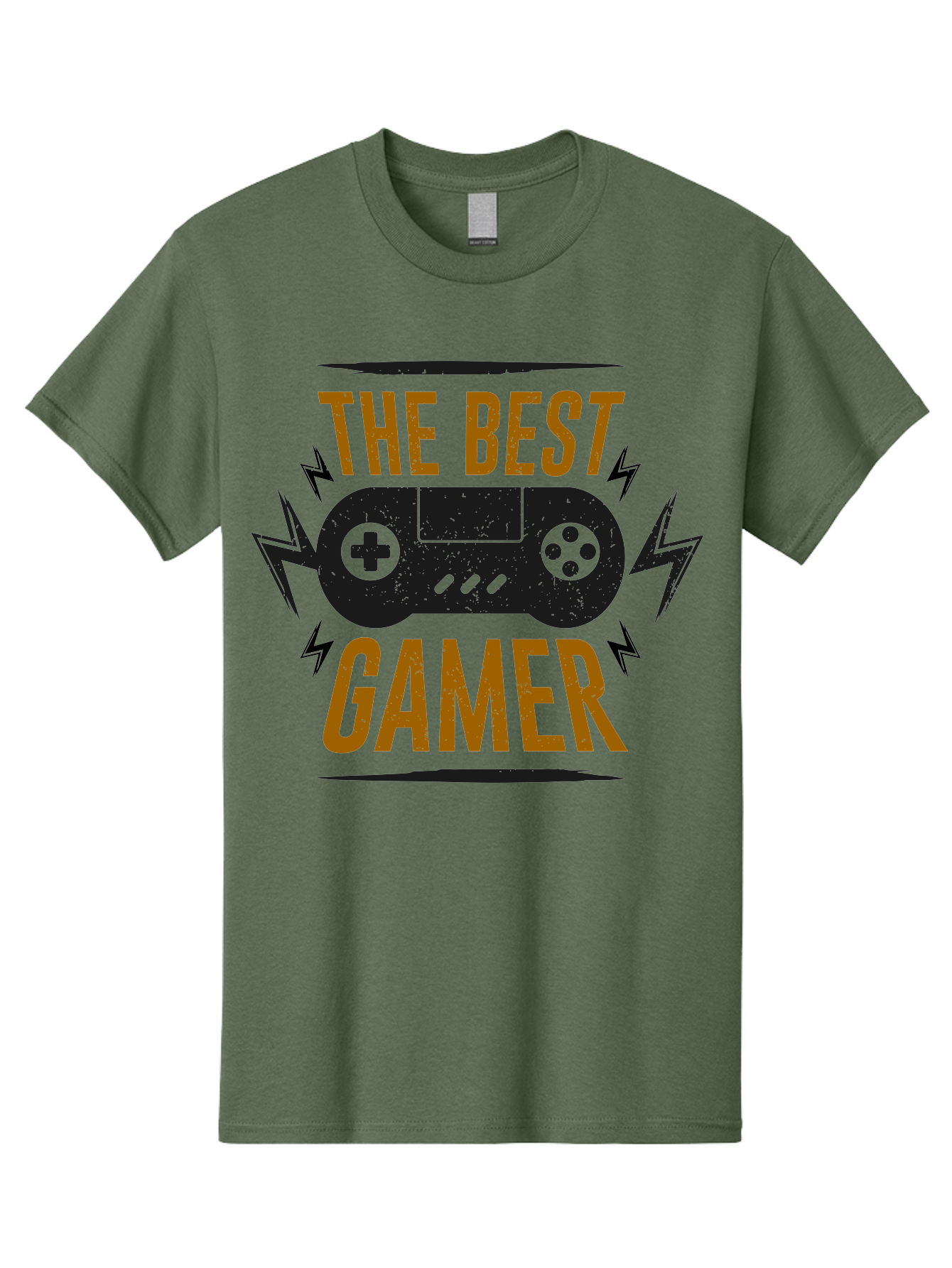 The-Best-Gamer Men'S Graphic Tee, 100% Cotton, Comfortable Casual Summer Wear, Machine Washable, Gaming Controller, Video Games, Gamer Culture, Retro Gaming, Gaming Graphics, Bold Typography, Lightning Bolts - Aaa662 19