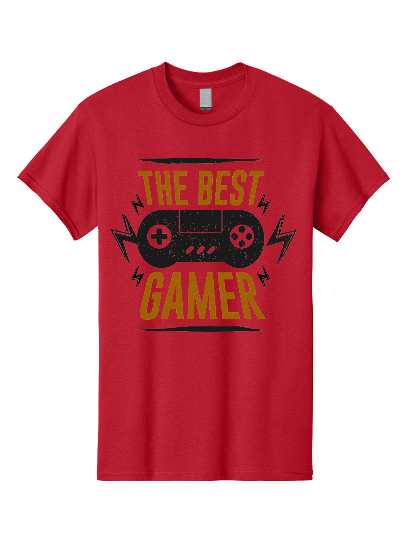 The-Best-Gamer Men'S Graphic Tee, 100% Cotton, Comfortable Casual Summer Wear, Machine Washable, Gaming Controller, Video Games, Gamer Culture, Retro Gaming, Gaming Graphics, Bold Typography, Lightning Bolts - Aaa662 15