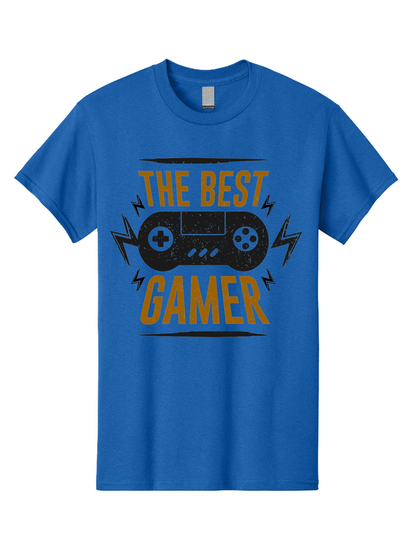 The-Best-Gamer Men'S Graphic Tee, 100% Cotton, Comfortable Casual Summer Wear, Machine Washable, Gaming Controller, Video Games, Gamer Culture, Retro Gaming, Gaming Graphics, Bold Typography, Lightning Bolts - Aaa662 13