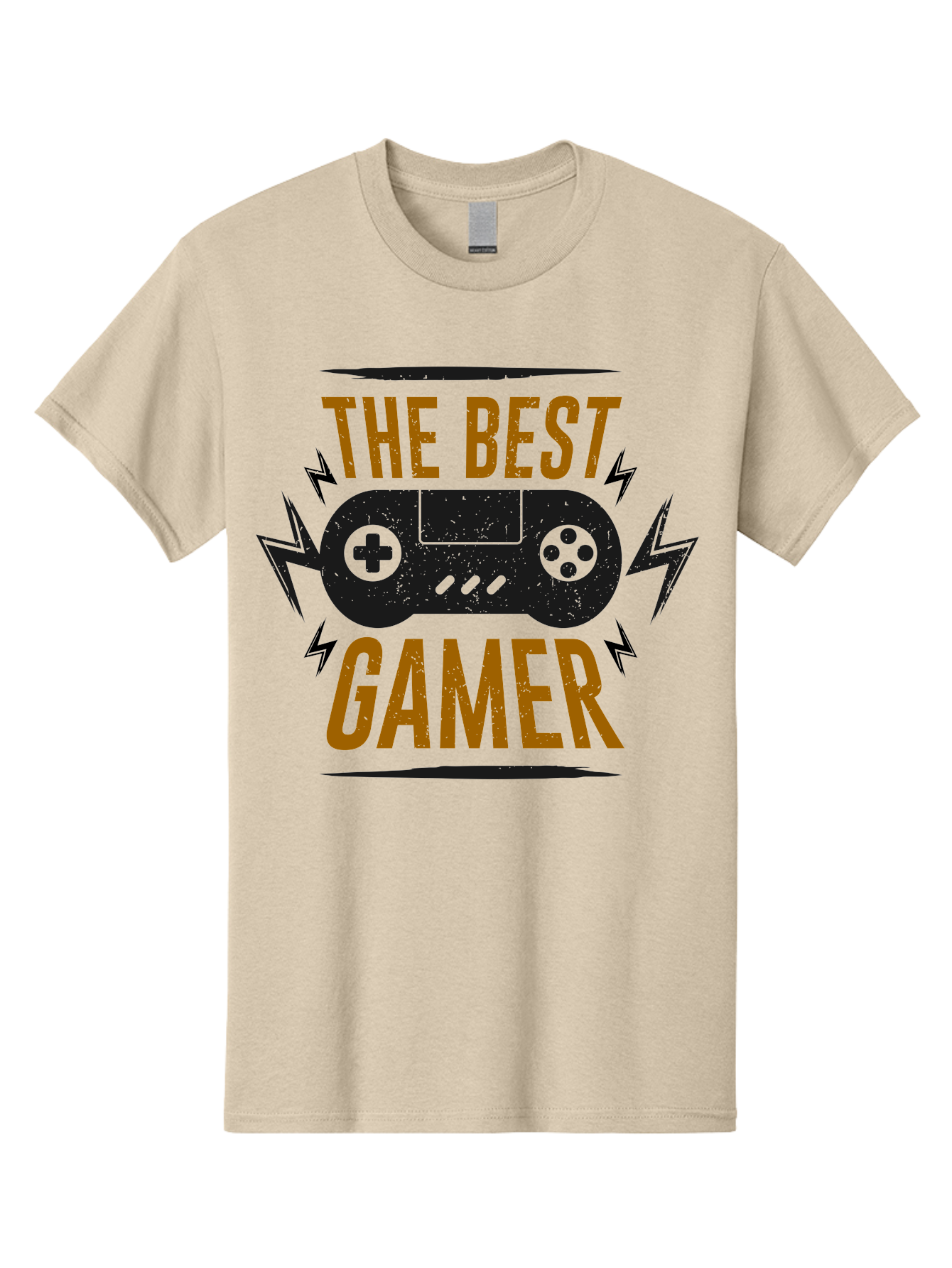 The-Best-Gamer Men'S Graphic Tee, 100% Cotton, Comfortable Casual Summer Wear, Machine Washable, Gaming Controller, Video Games, Gamer Culture, Retro Gaming, Gaming Graphics, Bold Typography, Lightning Bolts - Aaa662 3