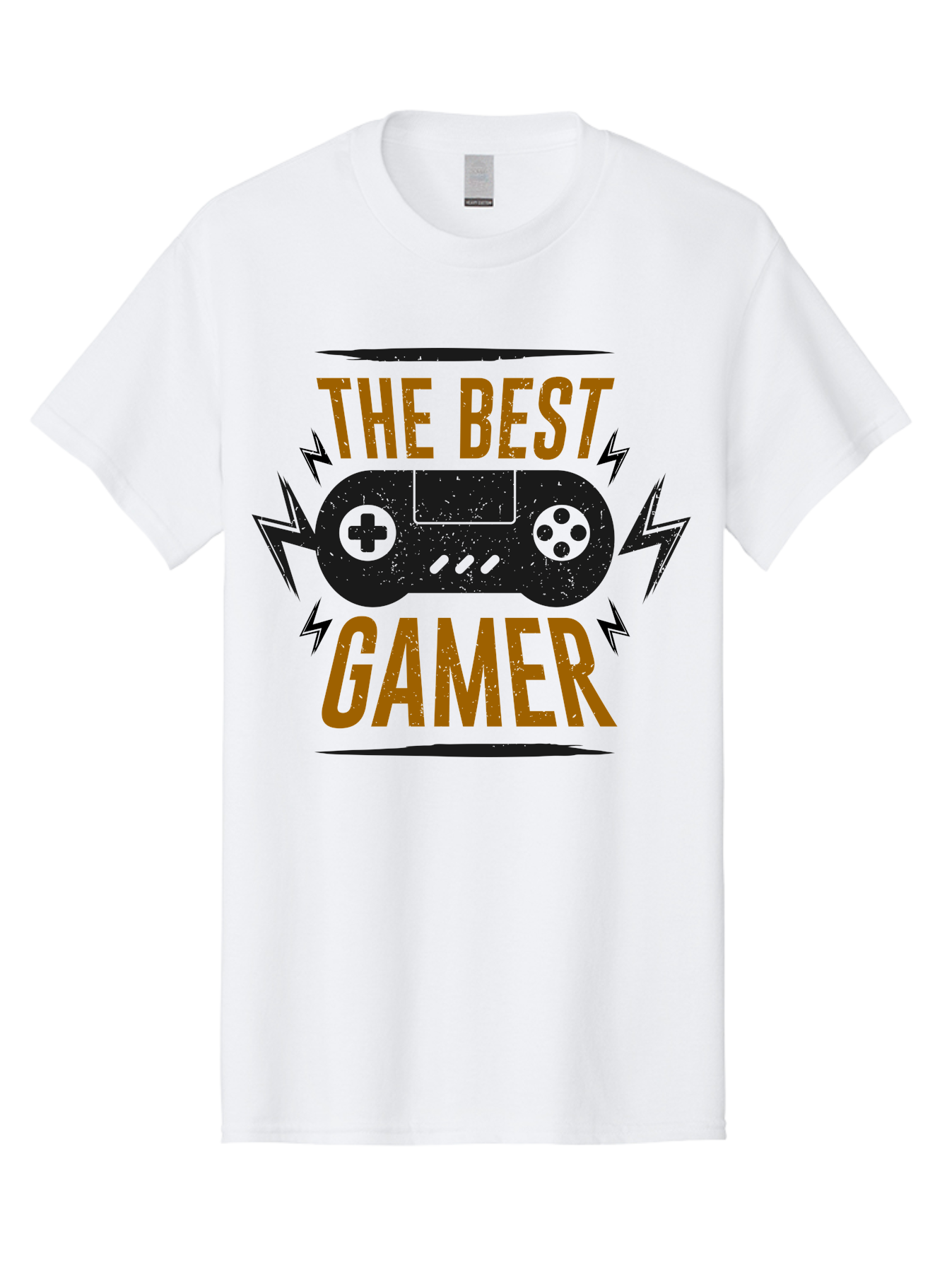 The-Best-Gamer Men'S Graphic Tee, 100% Cotton, Comfortable Casual Summer Wear, Machine Washable, Gaming Controller, Video Games, Gamer Culture, Retro Gaming, Gaming Graphics, Bold Typography, Lightning Bolts - Aaa662 21