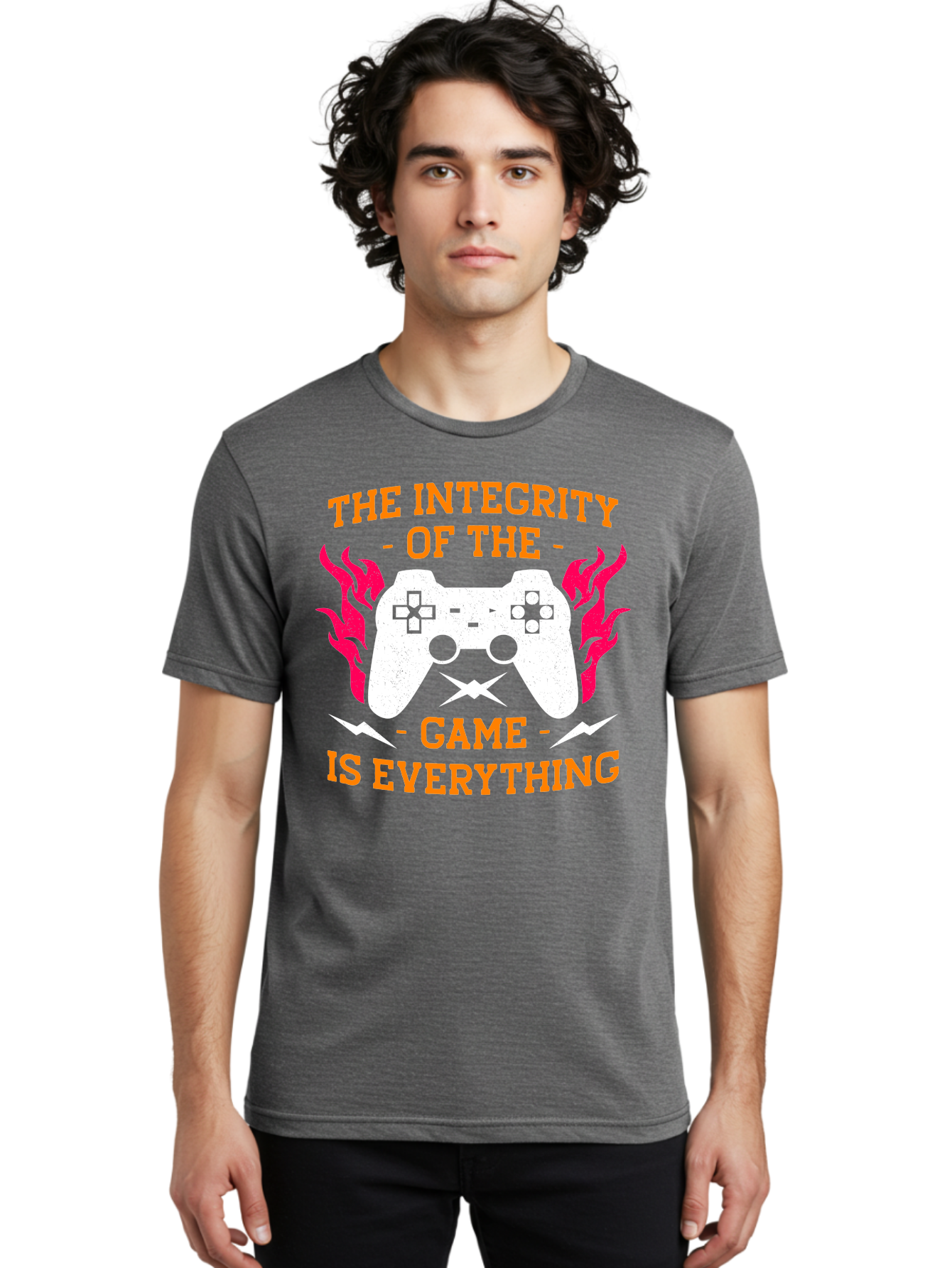 The-Integrity-Of-The-Game-Is-Everything Men'S Graphic Tee, 100% Cotton, Comfortable Casual Summer Wear, Machine Washable, Gaming Quote, Video Game Controller, Gaming Culture, Esports, Fair Play, Gaming Community, Competitive Gaming, - Aaa663 18