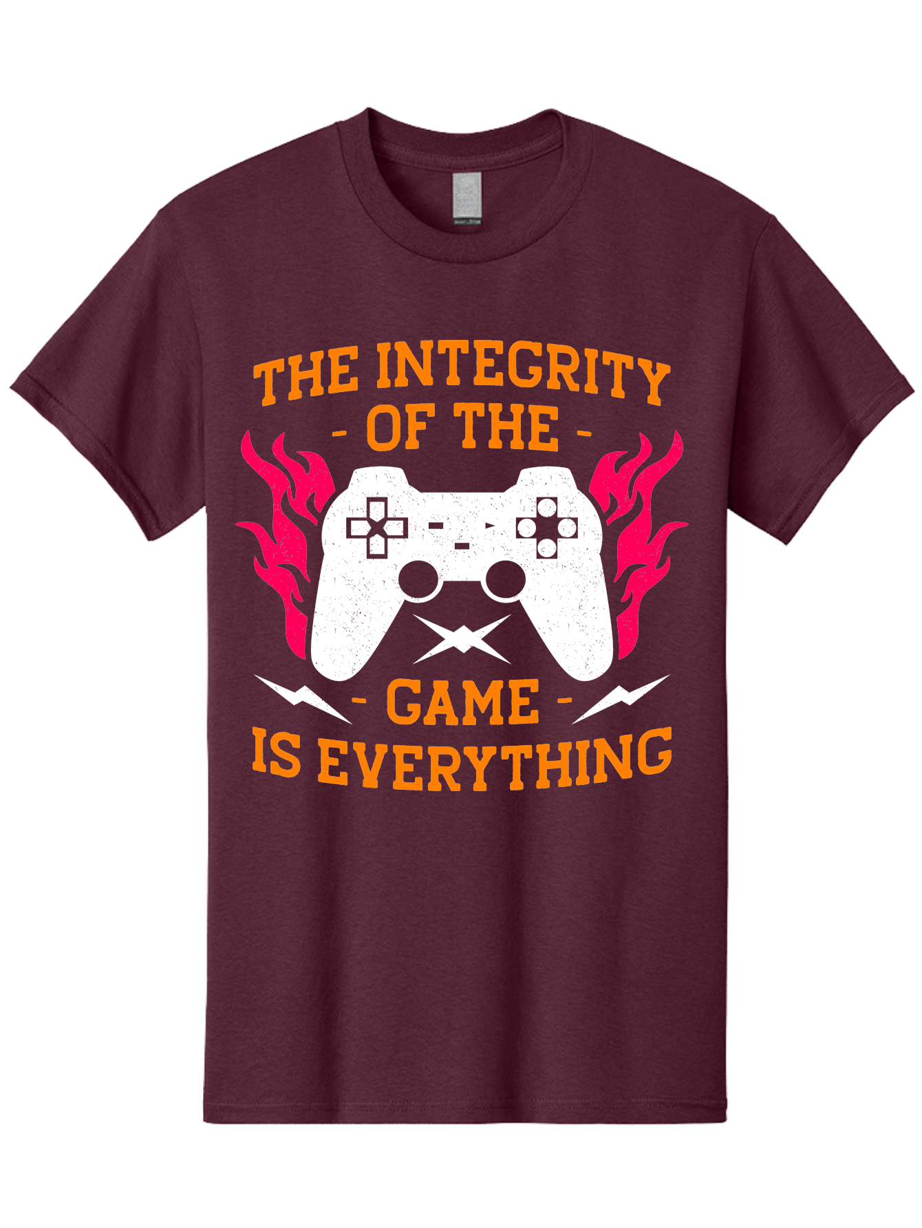 The-Integrity-Of-The-Game-Is-Everything Men'S Graphic Tee, 100% Cotton, Comfortable Casual Summer Wear, Machine Washable, Gaming Quote, Video Game Controller, Gaming Culture, Esports, Fair Play, Gaming Community, Competitive Gaming, - Aaa663 25