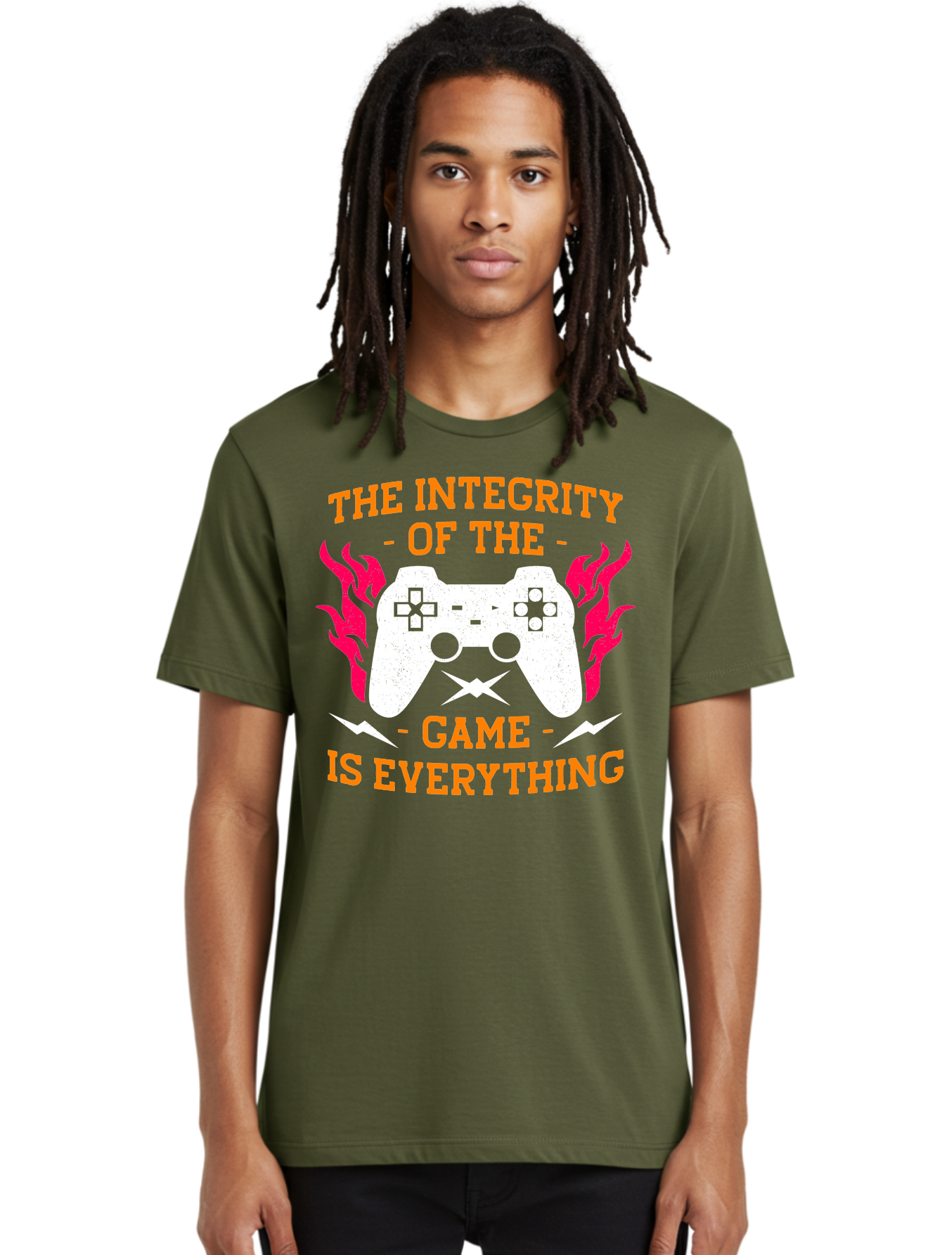 The-Integrity-Of-The-Game-Is-Everything Men'S Graphic Tee, 100% Cotton, Comfortable Casual Summer Wear, Machine Washable, Gaming Quote, Video Game Controller, Gaming Culture, Esports, Fair Play, Gaming Community, Competitive Gaming, - Aaa663 30
