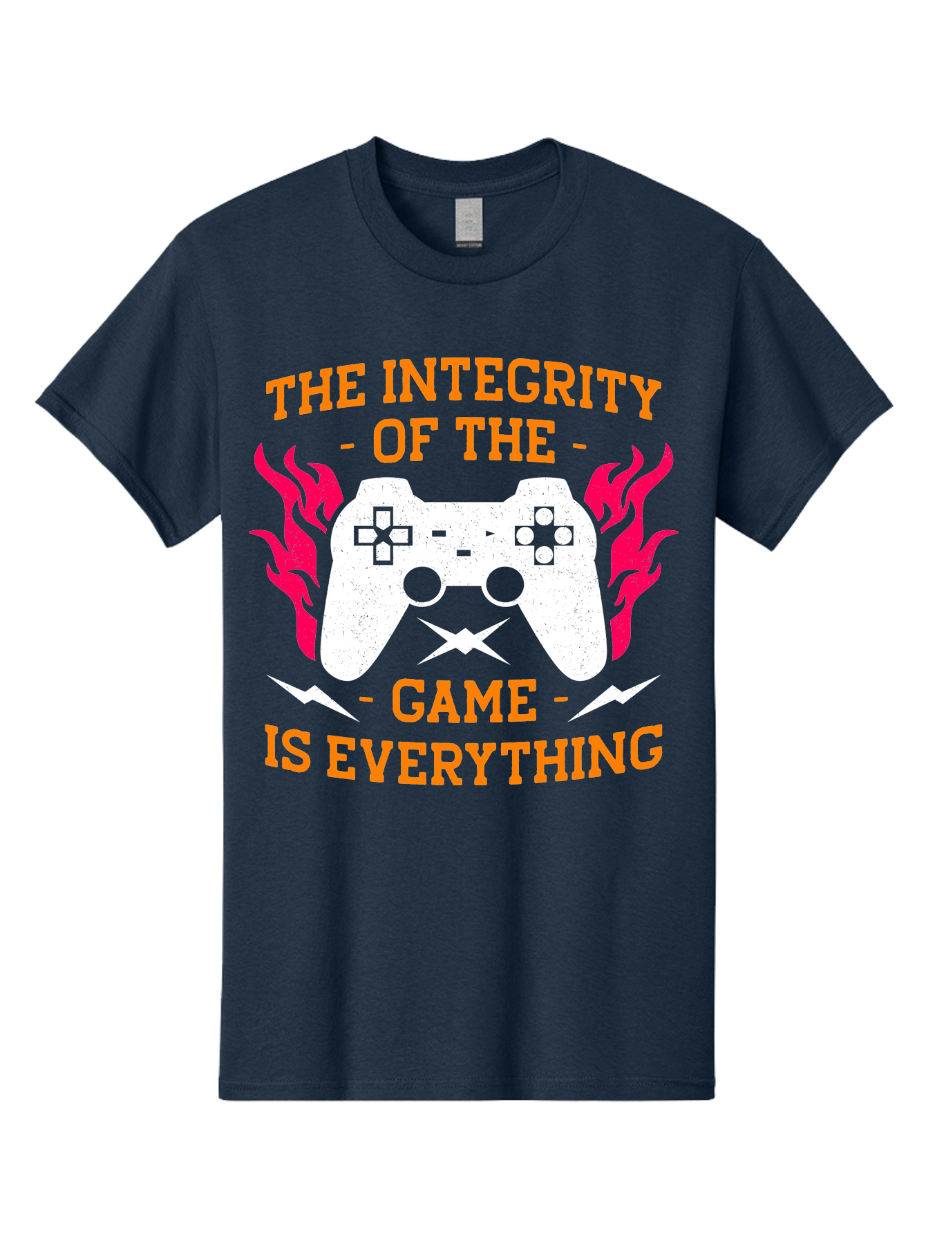 The-Integrity-Of-The-Game-Is-Everything Men'S Graphic Tee, 100% Cotton, Comfortable Casual Summer Wear, Machine Washable, Gaming Quote, Video Game Controller, Gaming Culture, Esports, Fair Play, Gaming Community, Competitive Gaming, - Aaa663 3