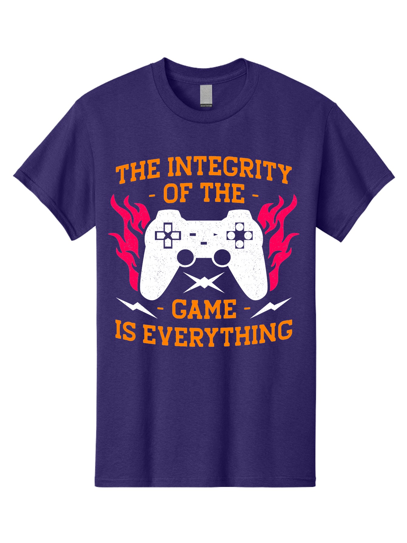 The-Integrity-Of-The-Game-Is-Everything Men'S Graphic Tee, 100% Cotton, Comfortable Casual Summer Wear, Machine Washable, Gaming Quote, Video Game Controller, Gaming Culture, Esports, Fair Play, Gaming Community, Competitive Gaming, - Aaa663 7