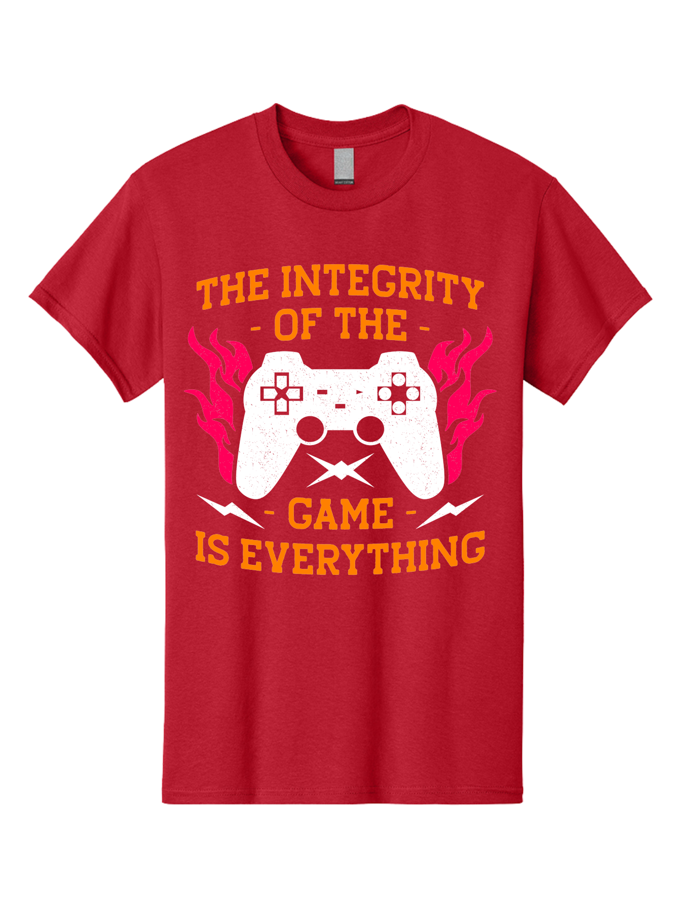 The-Integrity-Of-The-Game-Is-Everything Men'S Graphic Tee, 100% Cotton, Comfortable Casual Summer Wear, Machine Washable, Gaming Quote, Video Game Controller, Gaming Culture, Esports, Fair Play, Gaming Community, Competitive Gaming, - Aaa663 9