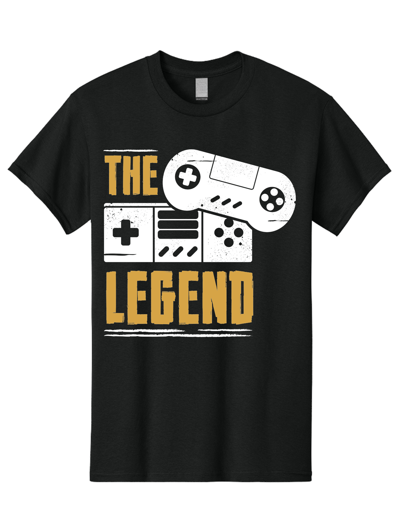 The-Legend Men'S Graphic Tee, 100% Cotton, Comfortable Casual Summer Wear, Machine Washable, Vintage Game Controller, Retro Gaming, Nostalgic Feel, Classic Video Games, Gaming Culture, Retro Tech, Pixel Art, Gaming Nostalgia - Aaa664 9