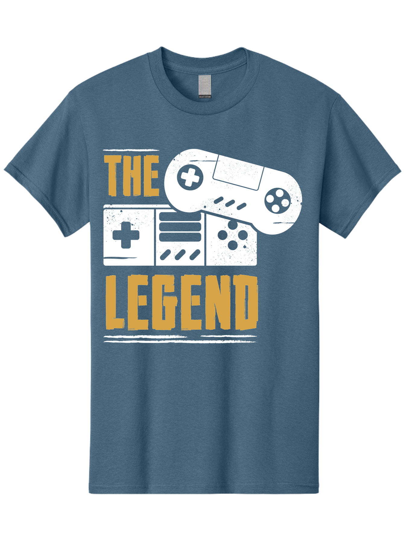 The-Legend Men'S Graphic Tee, 100% Cotton, Comfortable Casual Summer Wear, Machine Washable, Vintage Game Controller, Retro Gaming, Nostalgic Feel, Classic Video Games, Gaming Culture, Retro Tech, Pixel Art, Gaming Nostalgia - Aaa664 17