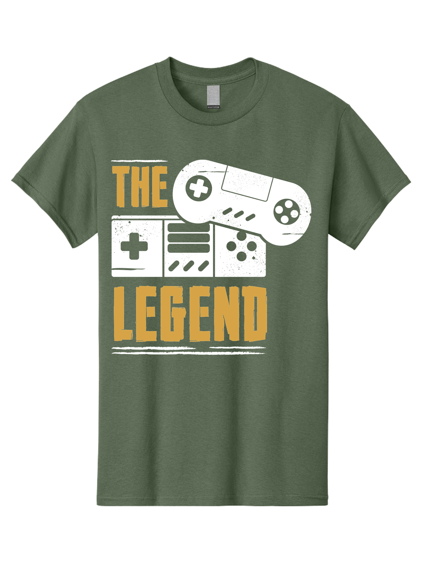 The-Legend Men'S Graphic Tee, 100% Cotton, Comfortable Casual Summer Wear, Machine Washable, Vintage Game Controller, Retro Gaming, Nostalgic Feel, Classic Video Games, Gaming Culture, Retro Tech, Pixel Art, Gaming Nostalgia - Aaa664 13