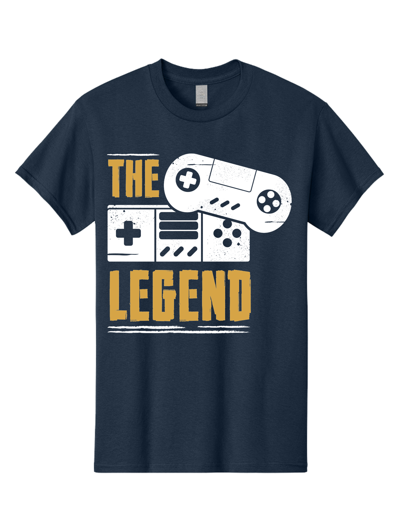 The-Legend Men'S Graphic Tee, 100% Cotton, Comfortable Casual Summer Wear, Machine Washable, Vintage Game Controller, Retro Gaming, Nostalgic Feel, Classic Video Games, Gaming Culture, Retro Tech, Pixel Art, Gaming Nostalgia - Aaa664 27