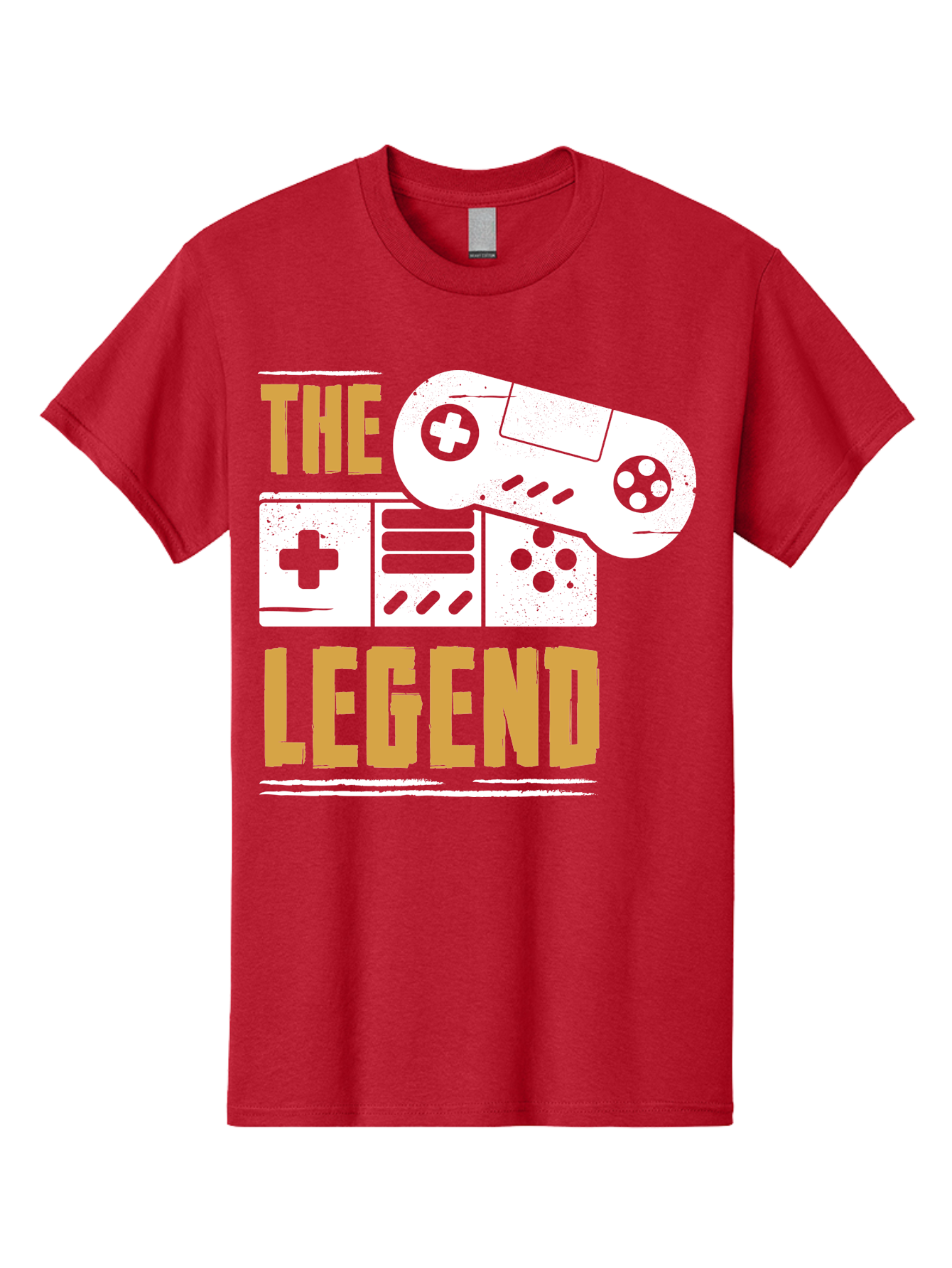The-Legend Men'S Graphic Tee, 100% Cotton, Comfortable Casual Summer Wear, Machine Washable, Vintage Game Controller, Retro Gaming, Nostalgic Feel, Classic Video Games, Gaming Culture, Retro Tech, Pixel Art, Gaming Nostalgia - Aaa664 11
