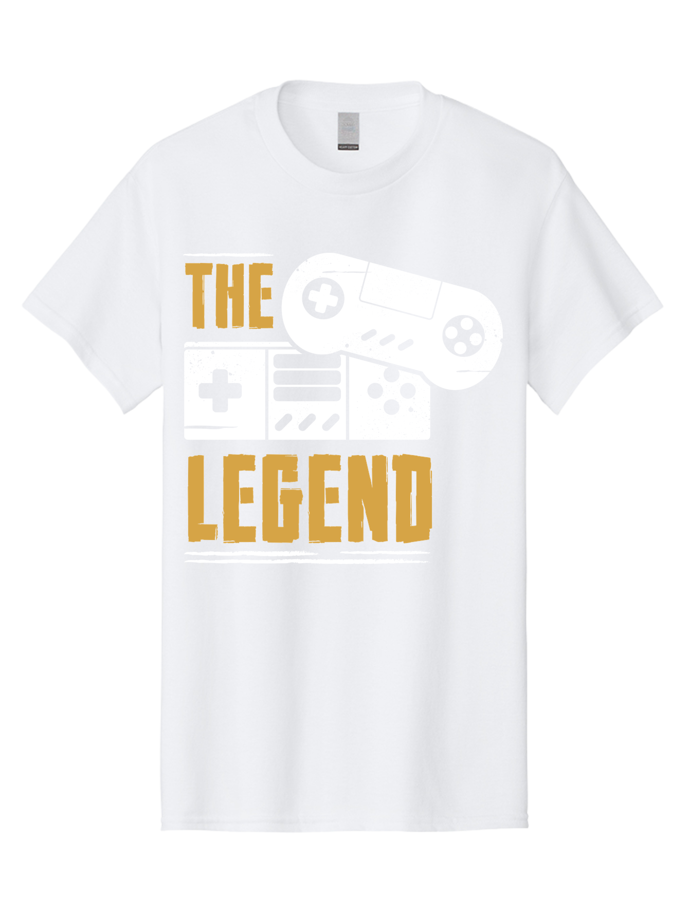 The-Legend Men'S Graphic Tee, 100% Cotton, Comfortable Casual Summer Wear, Machine Washable, Vintage Game Controller, Retro Gaming, Nostalgic Feel, Classic Video Games, Gaming Culture, Retro Tech, Pixel Art, Gaming Nostalgia - Aaa664 19