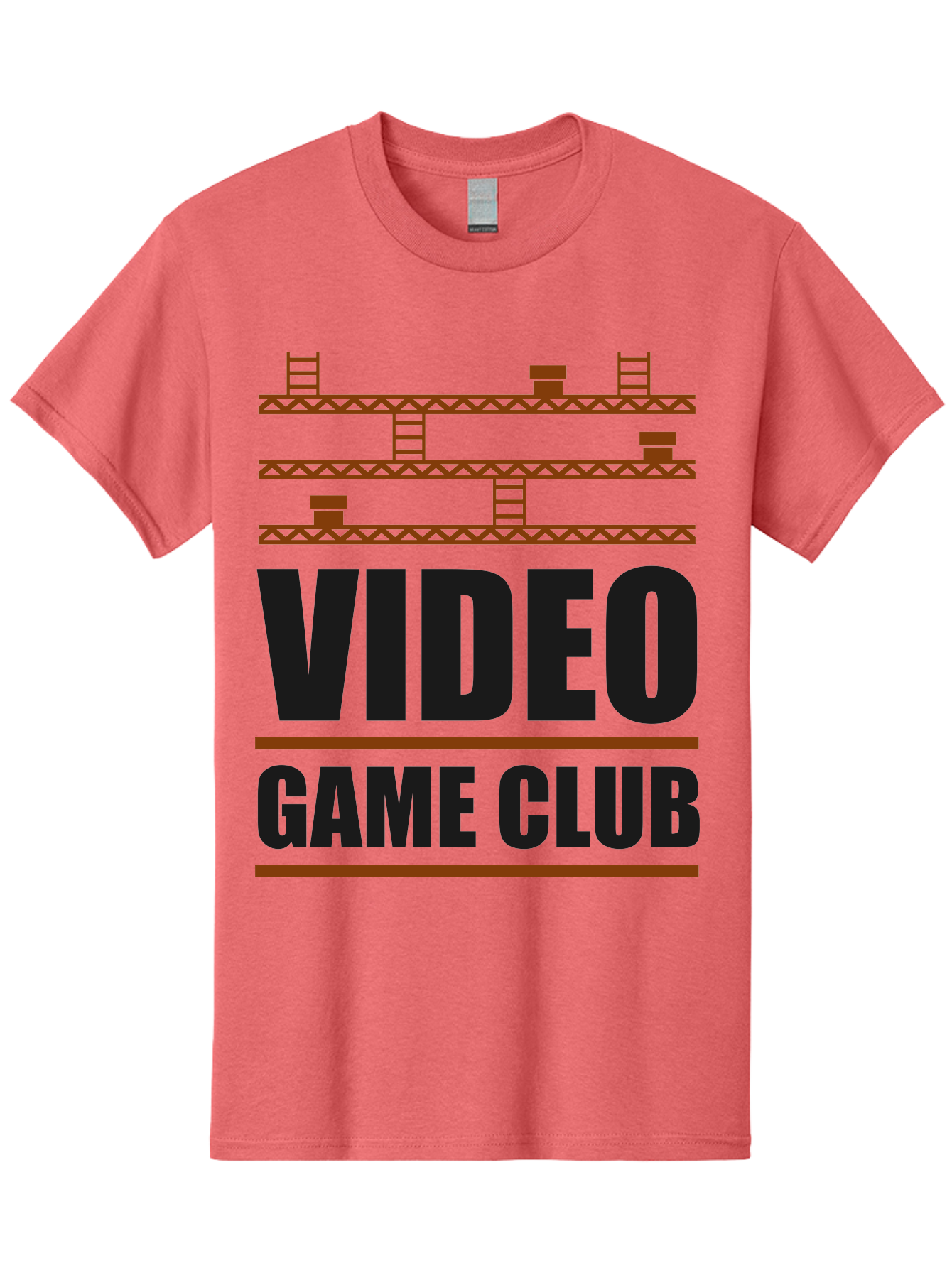 Video-Game-Club Men'S Graphic Tee, 100% Cotton, Comfortable Casual Summer Wear, Machine Washable, Video Game Club, Gaming Community, Retro Gaming, Pixel Art, Ladders, Platforms, Online Gaming Group, Gaming Culture - Aaa665 19