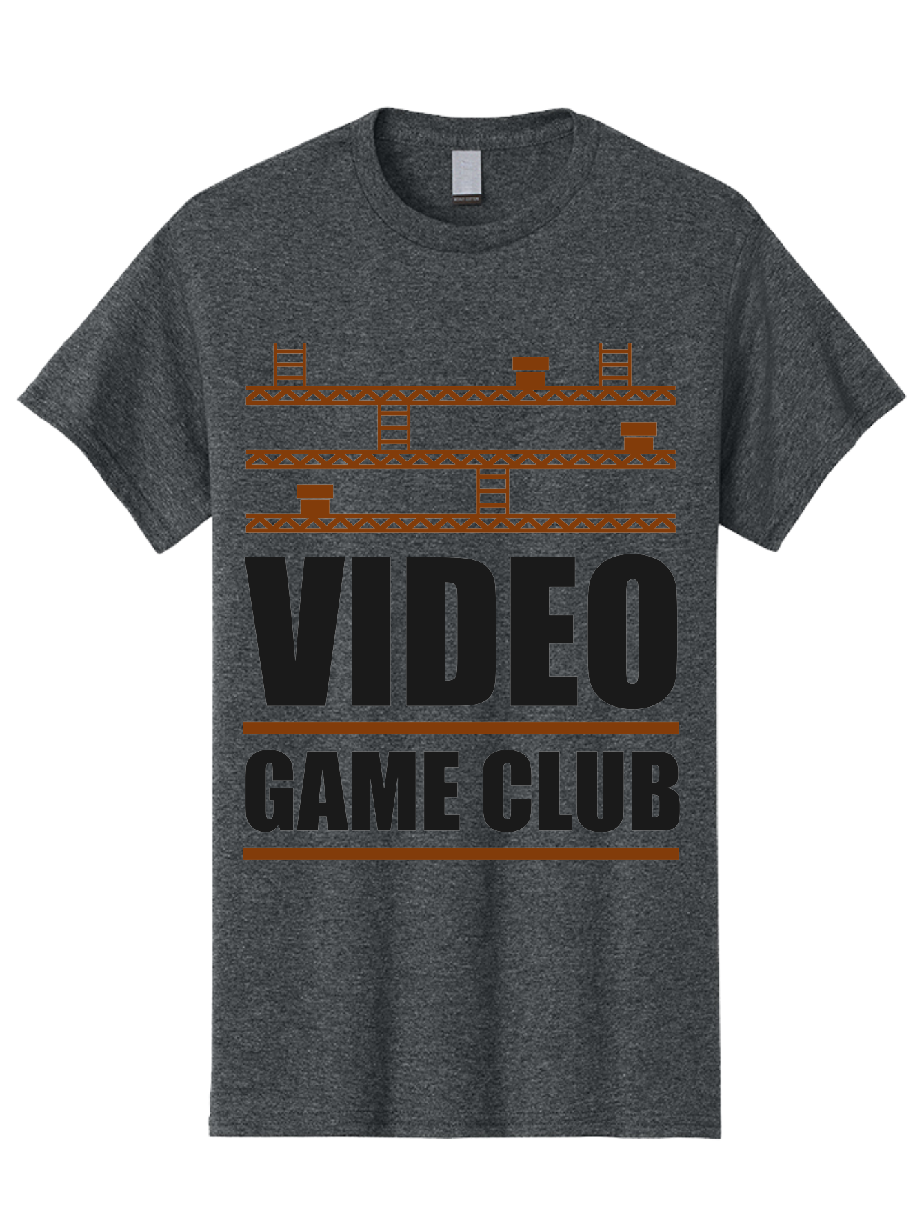 Video-Game-Club Men'S Graphic Tee, 100% Cotton, Comfortable Casual Summer Wear, Machine Washable, Video Game Club, Gaming Community, Retro Gaming, Pixel Art, Ladders, Platforms, Online Gaming Group, Gaming Culture - Aaa665 7