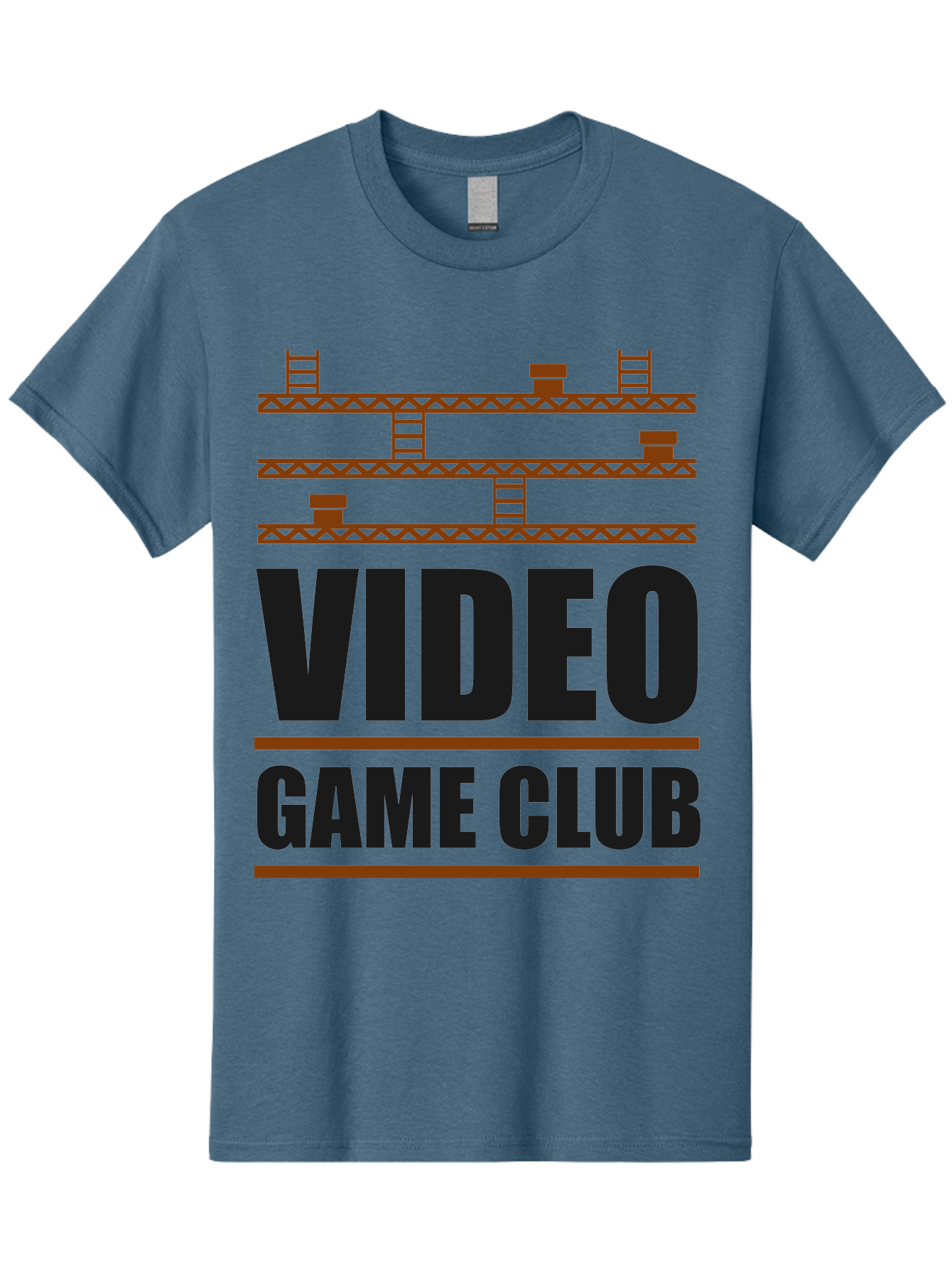 Video-Game-Club Men'S Graphic Tee, 100% Cotton, Comfortable Casual Summer Wear, Machine Washable, Video Game Club, Gaming Community, Retro Gaming, Pixel Art, Ladders, Platforms, Online Gaming Group, Gaming Culture - Aaa665 15
