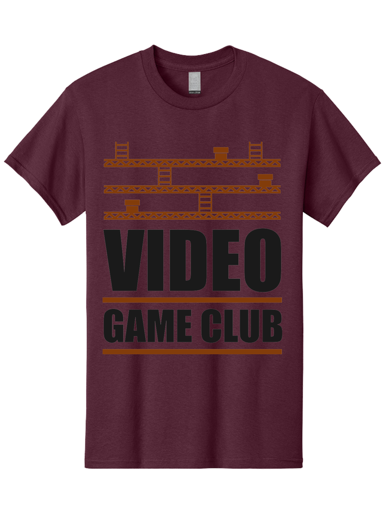 Video-Game-Club Men'S Graphic Tee, 100% Cotton, Comfortable Casual Summer Wear, Machine Washable, Video Game Club, Gaming Community, Retro Gaming, Pixel Art, Ladders, Platforms, Online Gaming Group, Gaming Culture - Aaa665 13
